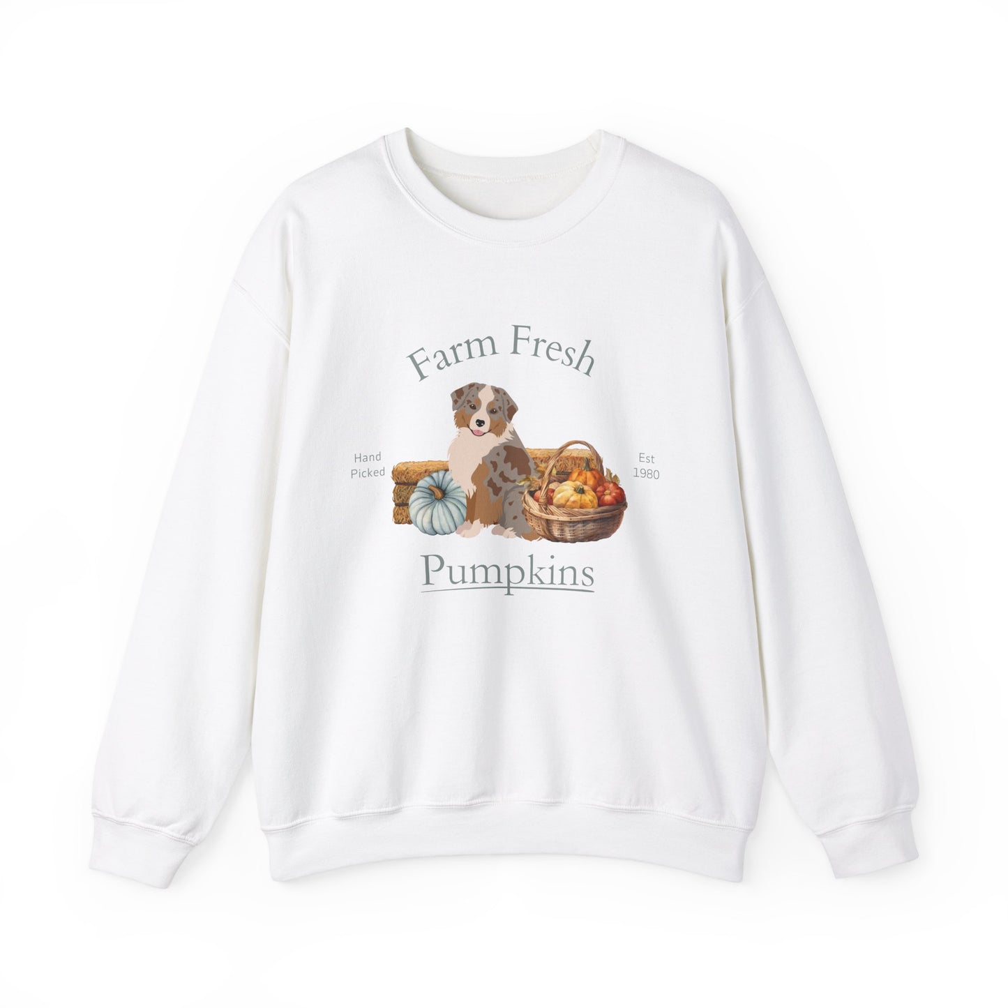 Mini Australian Shepherd Dog Fall Halloween Unisex Heavy Blend Crewneck Sweatshirt