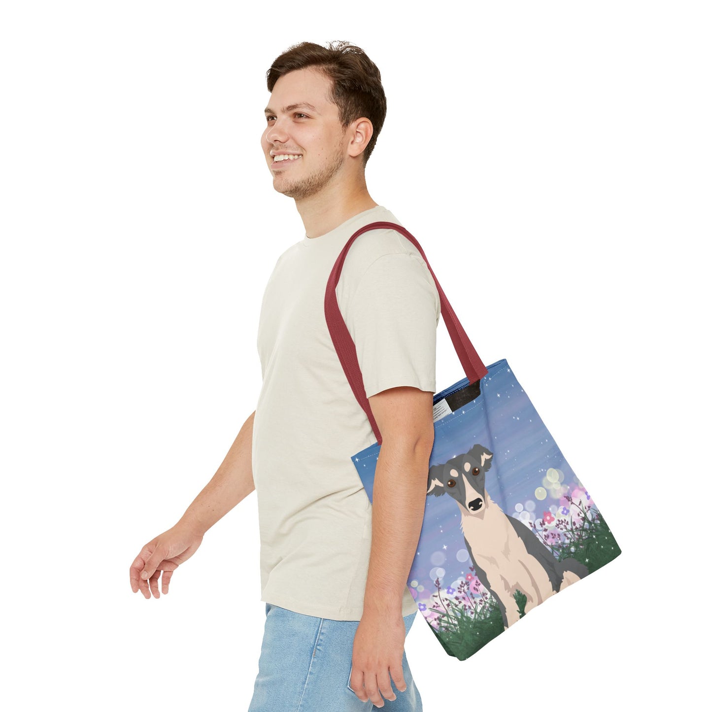 Silken Windhound Dog Tote Bag 16x16