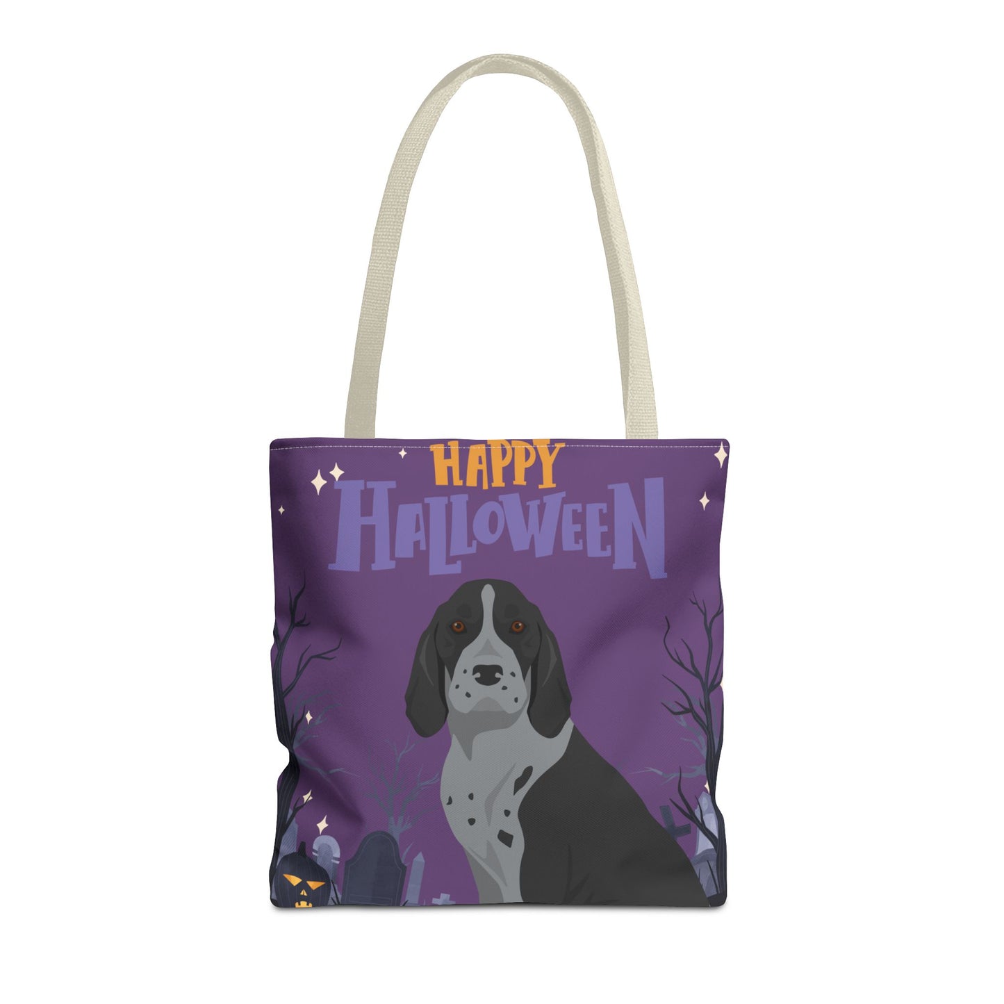 American English Coonhound Dog Happy Halloween Tote Bag 16x16