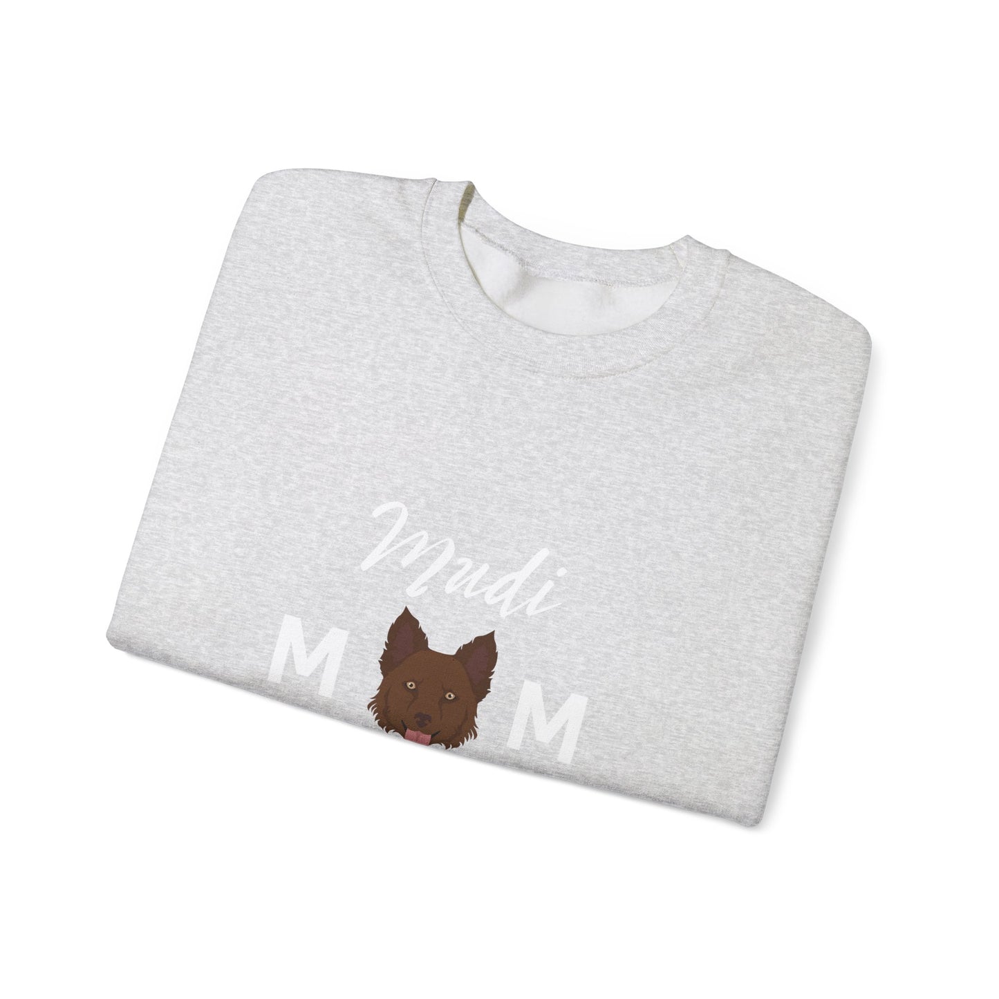 Mudi Dog Mom Funny Unisex Heavy Blend Crewneck Sweatshirt