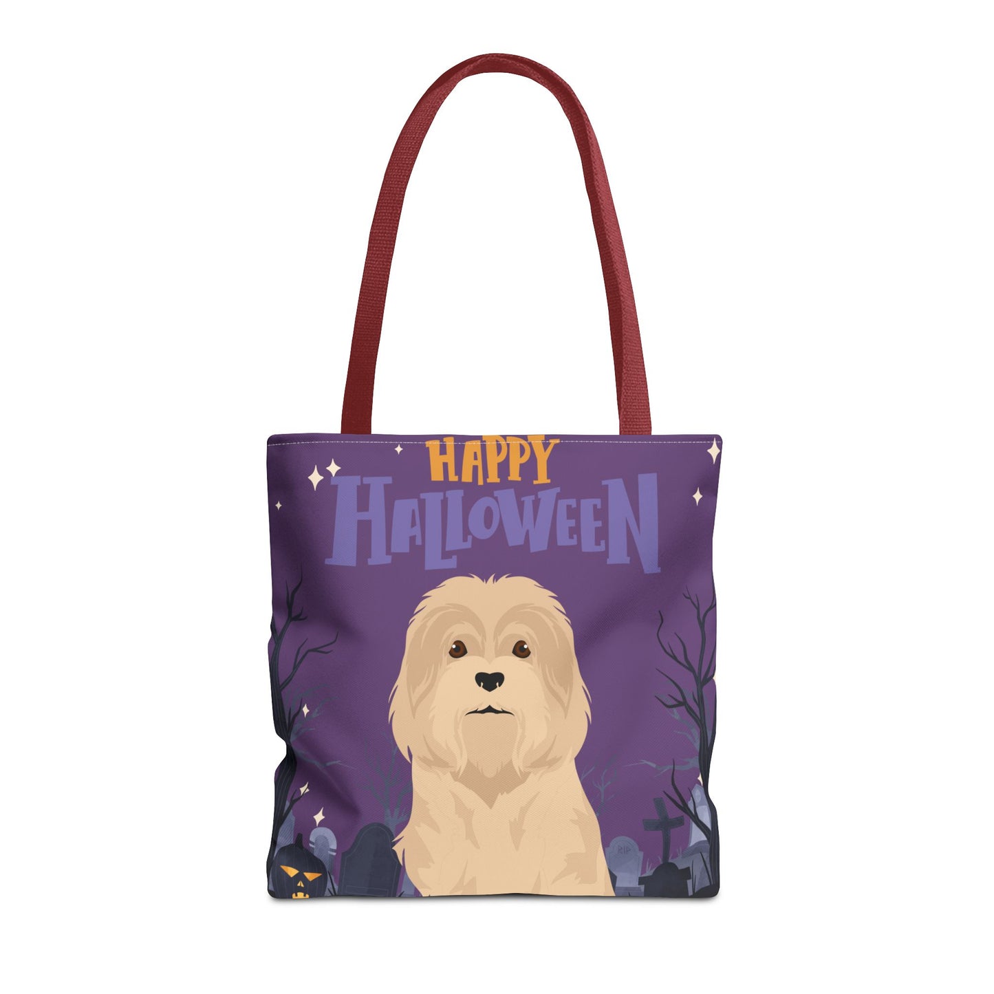 Lowchen Dog Happy Halloween Tote Bag 16x16