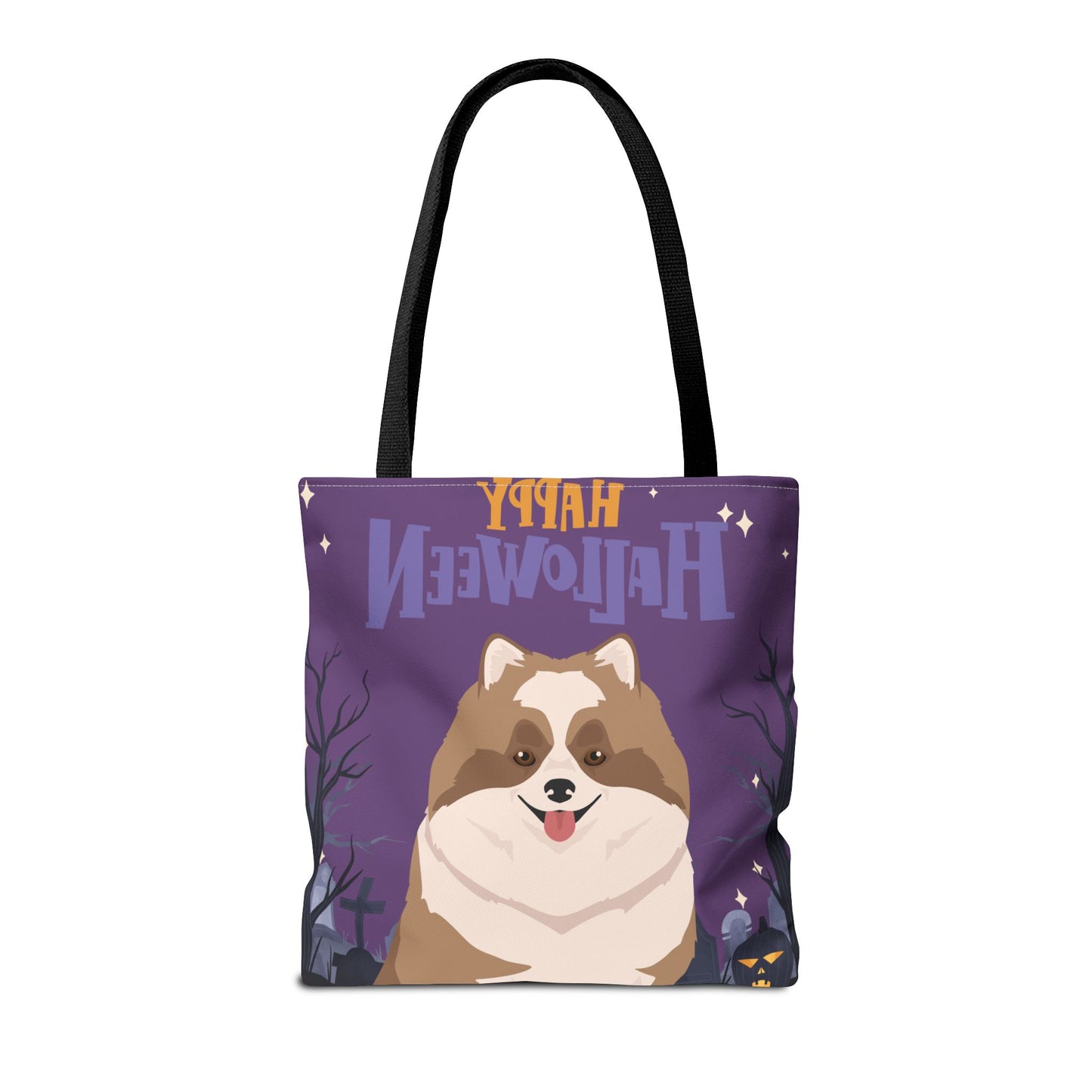 Pomeranian Dog Happy Halloween Tote Bag 16x16