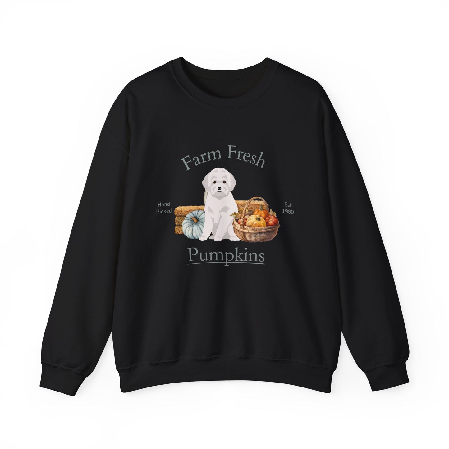 Toy Poodle Dog Fall Farm Fresh Unisex Heavy Blend Crewneck Sweatshirt