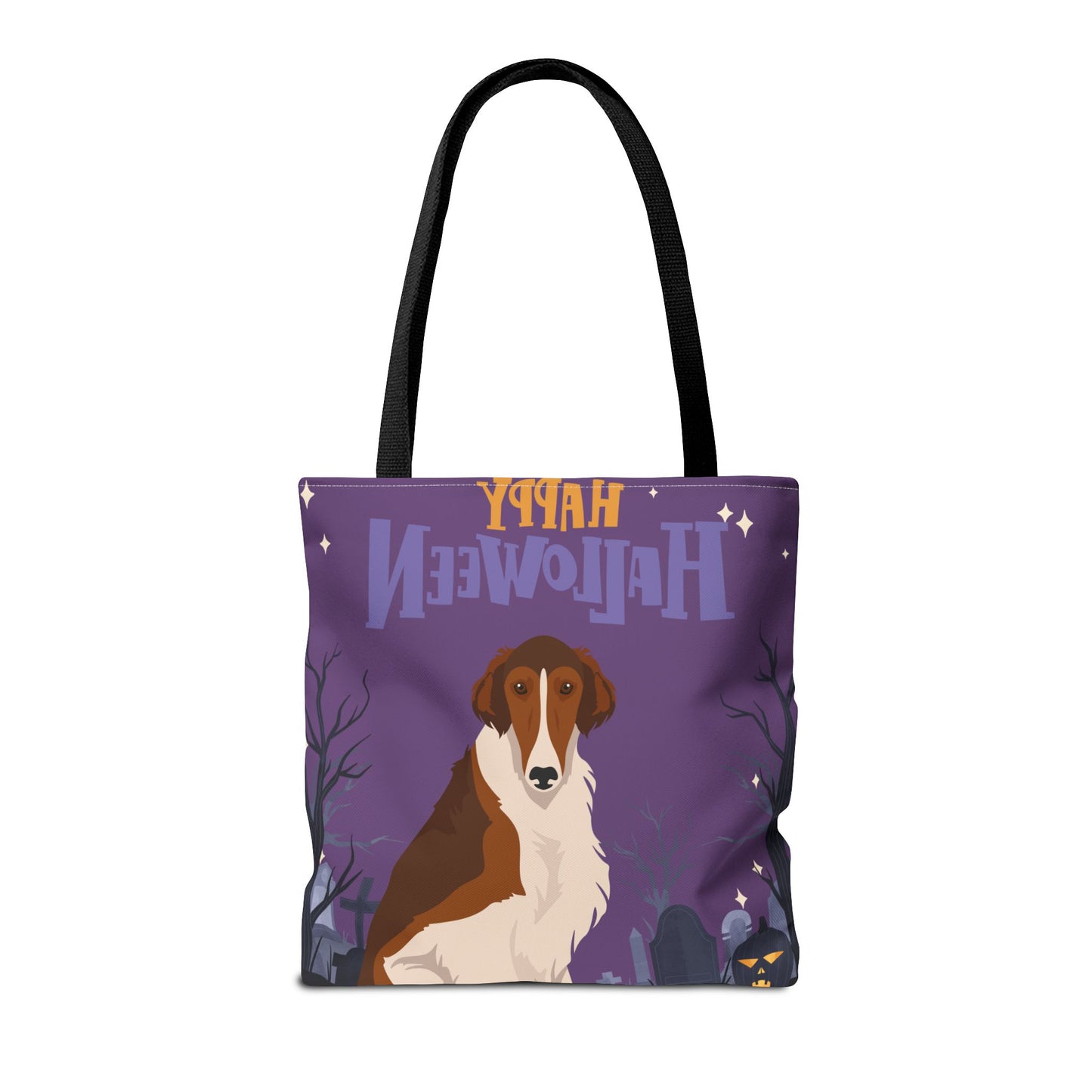 Borzoi Dog Happy Halloween Tote Bag 16x16