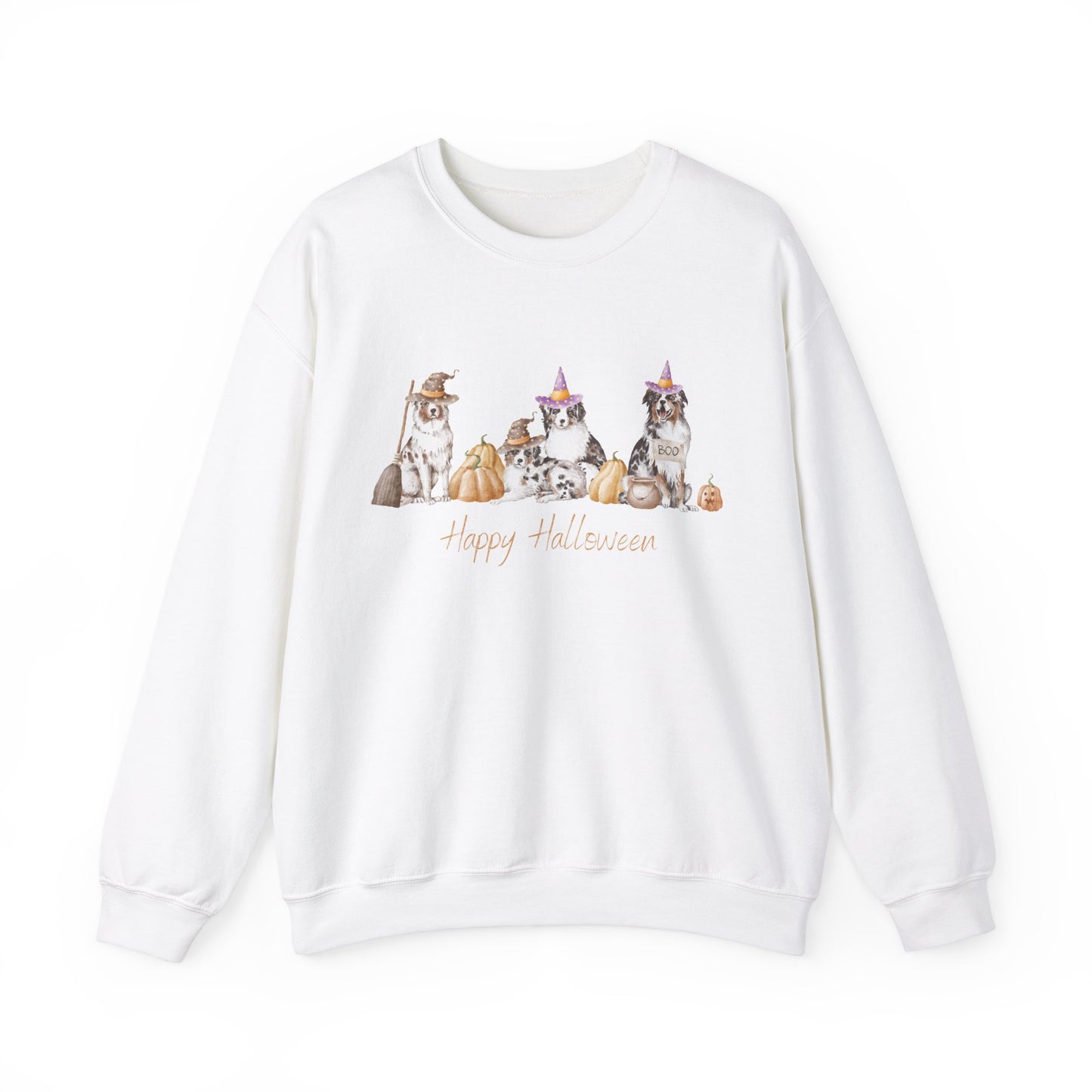 Australian Shepherd Dog Halloween Unisex Heavy Blend Crewneck Sweatshirt