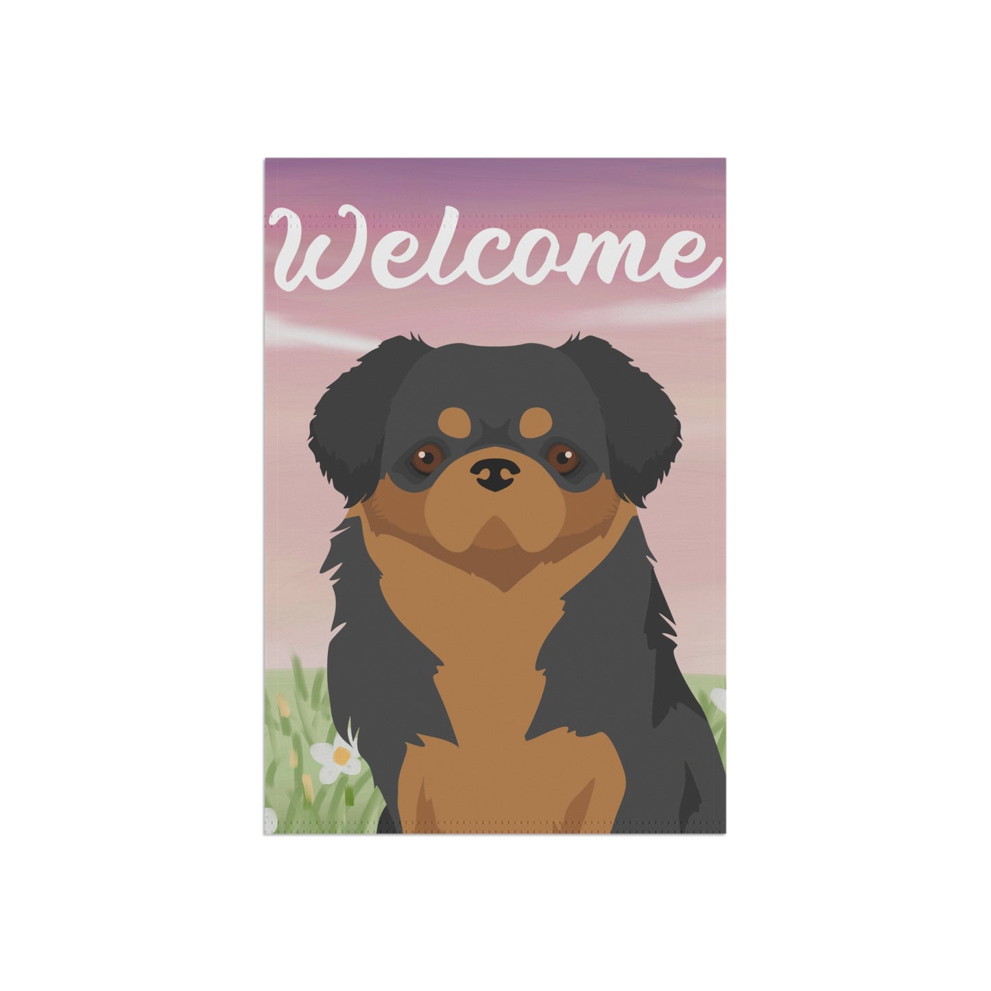 Tibetan Spaniel Dog Welcome Garden Flag