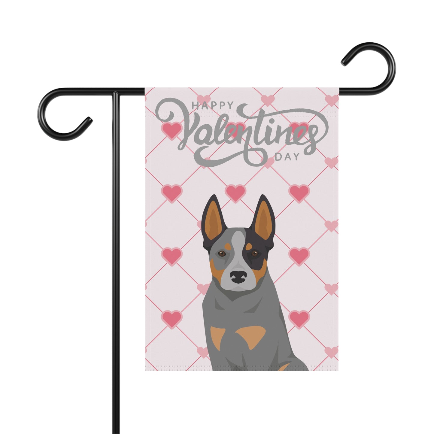 Australian Cattle Dog Valentines Day Garden Flag
