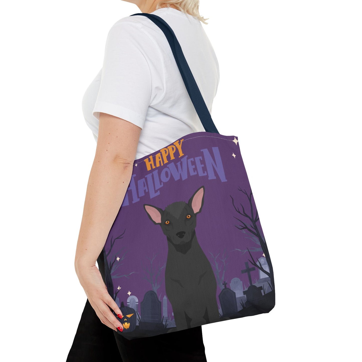Xoloitxcuintli Dog Happy Halloween Tote Bag 16x16