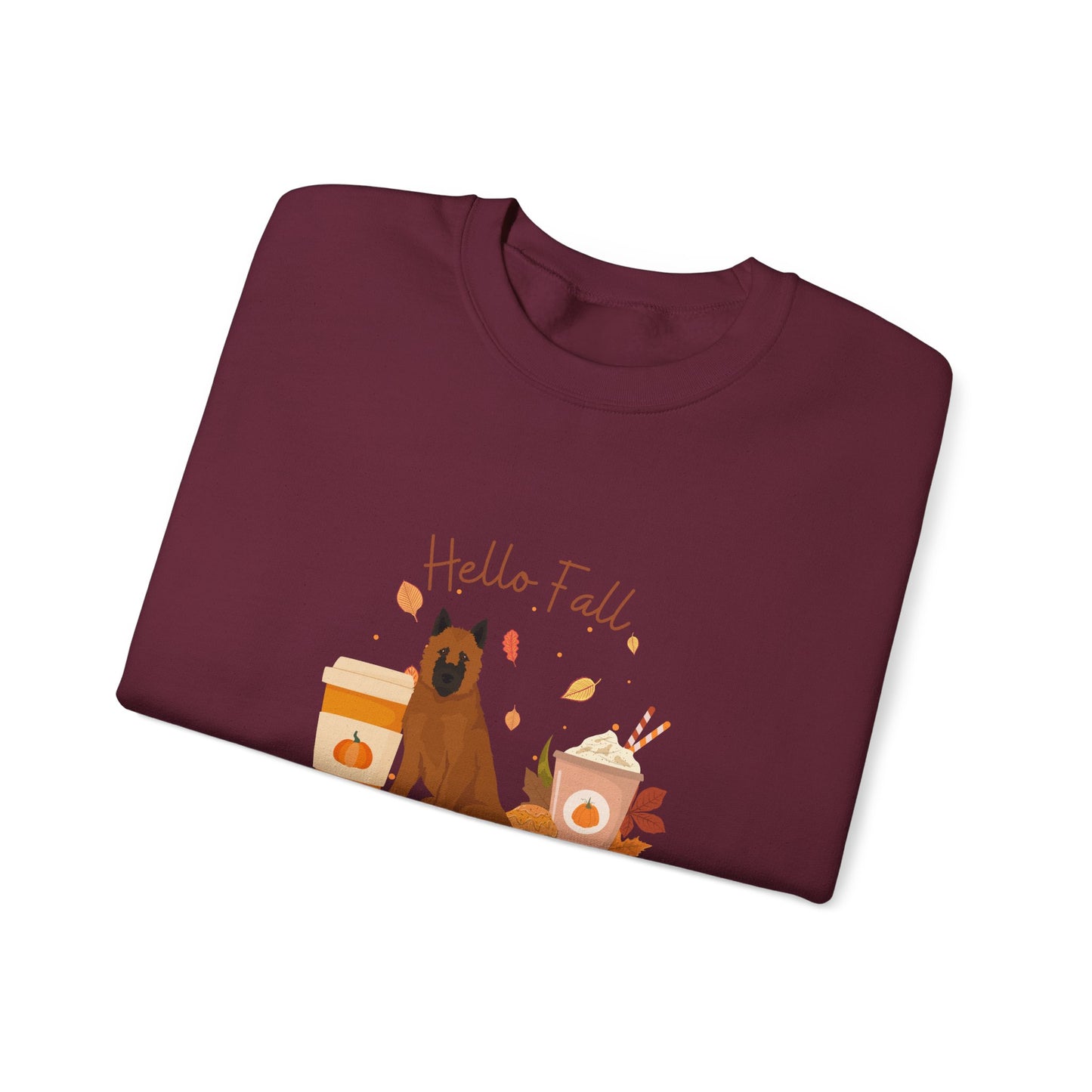 Belgian Laekenois Dog Fall Unisex Heavy Blend Crewneck Sweatshirt