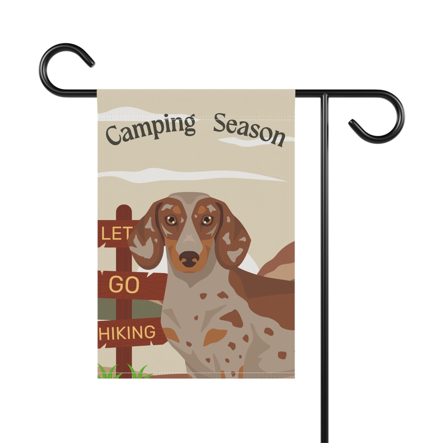 Dachshund Dog Camping Garden Flag