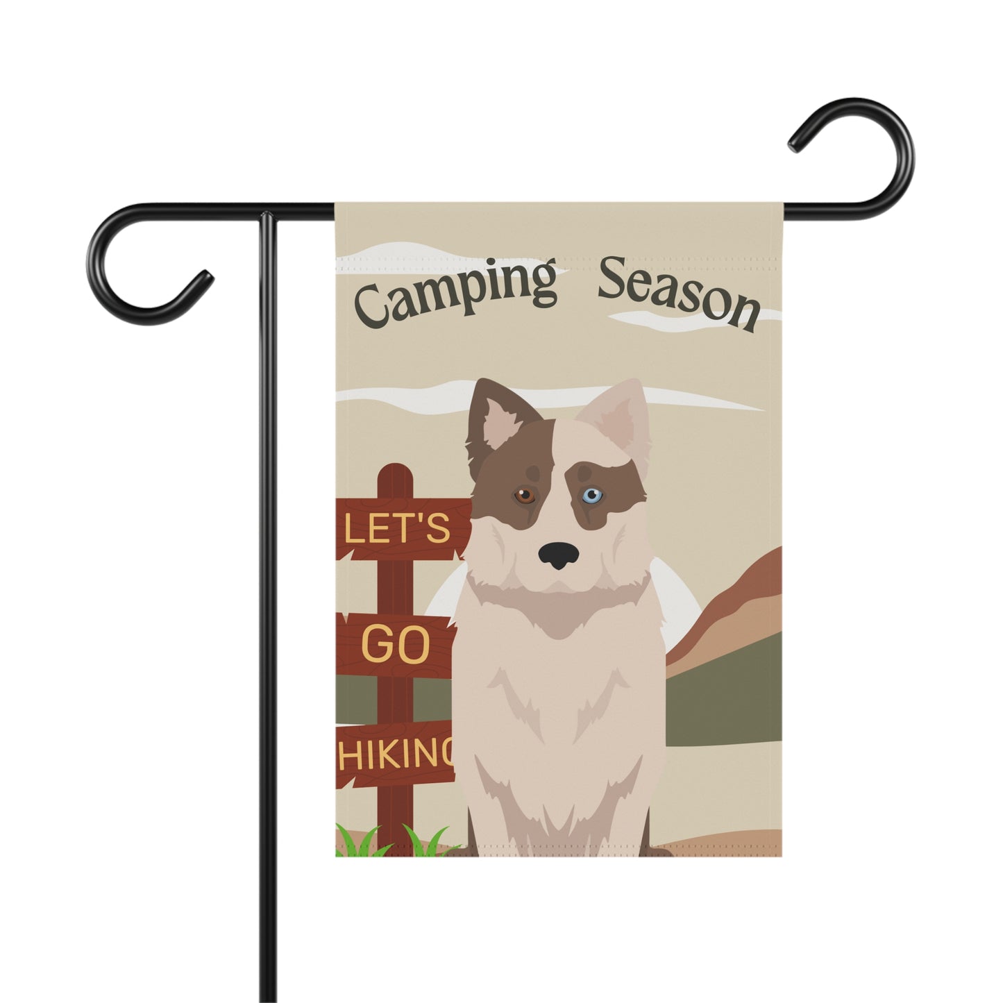 Yakutian Laika Dog Camping Garden Flag