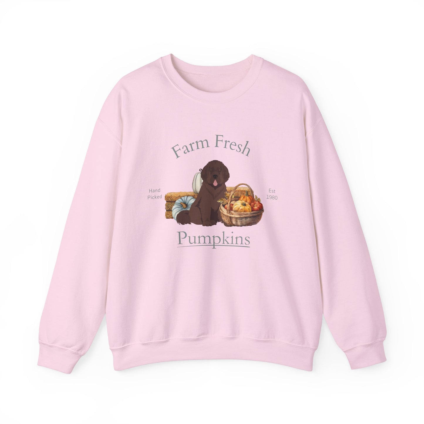 Newfoundland Dog Fall Halloween Unisex Heavy Blend Crewneck Sweatshirt