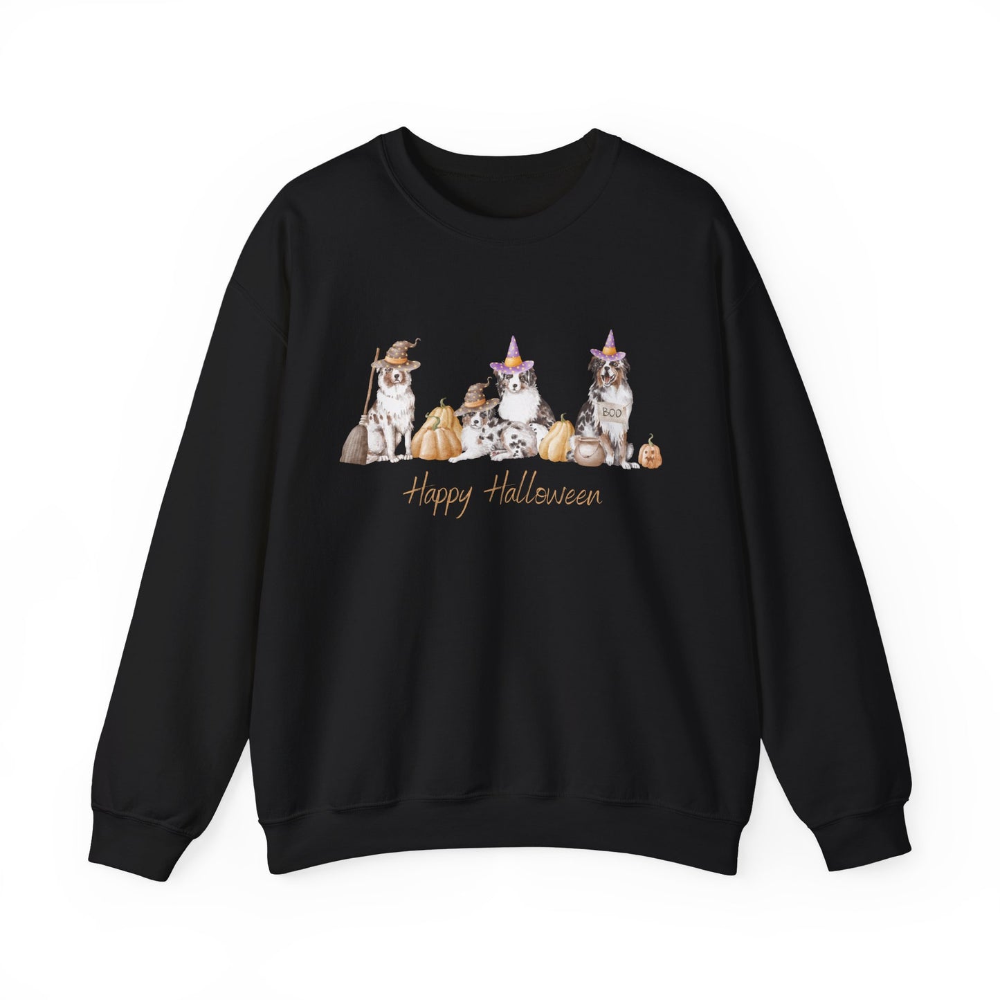 Australian Shepherd Dog Halloween Unisex Heavy Blend Crewneck Sweatshirt