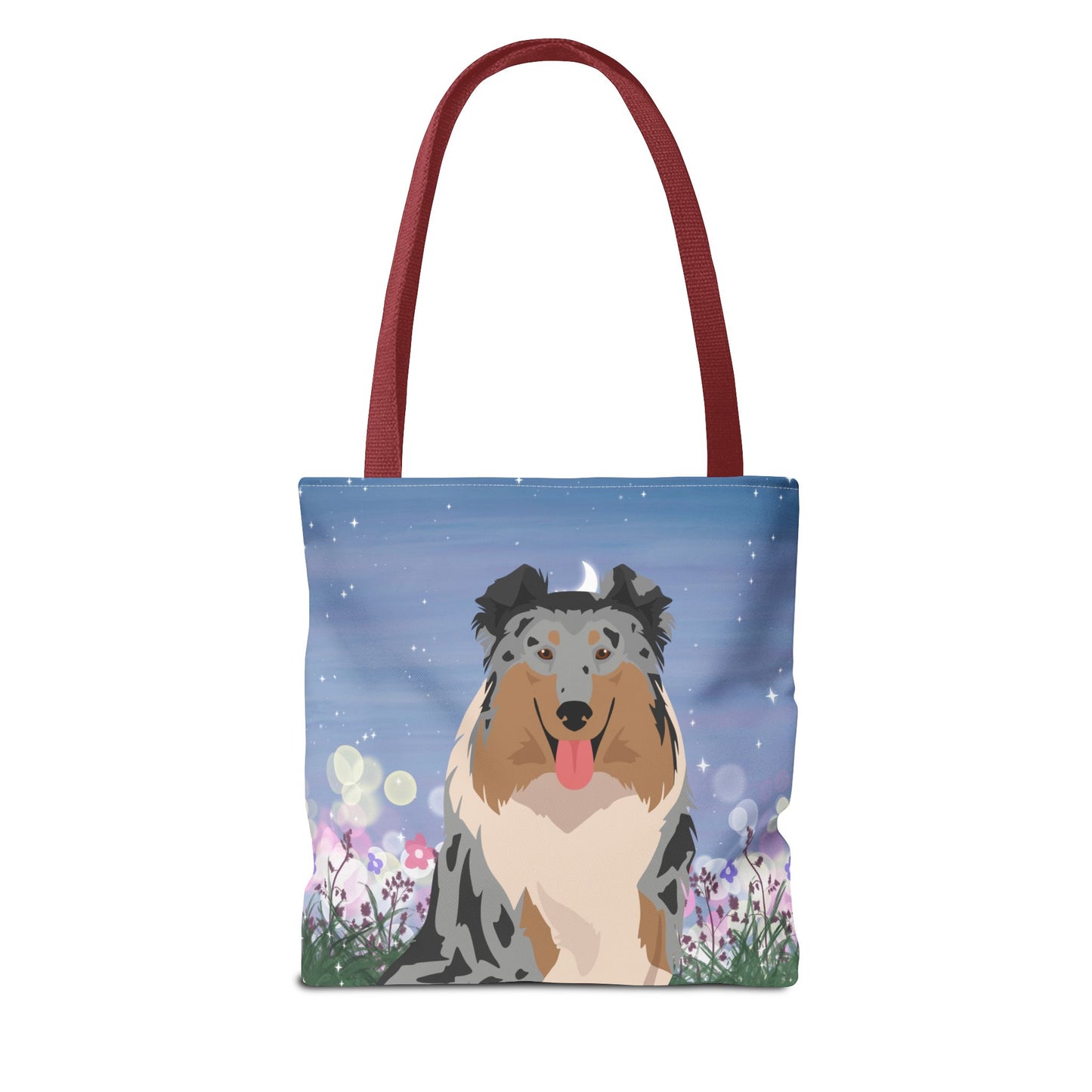 Collie Dog Tote Bag 13x13