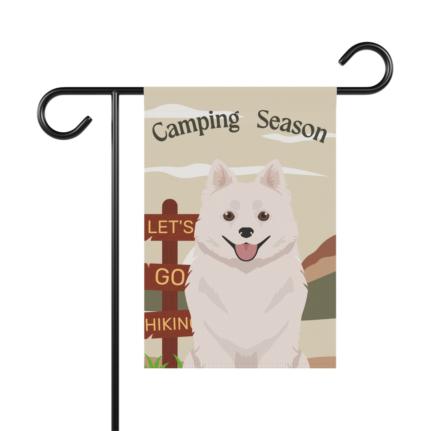American Eslimo Terrier Dog Camping Garden Flag