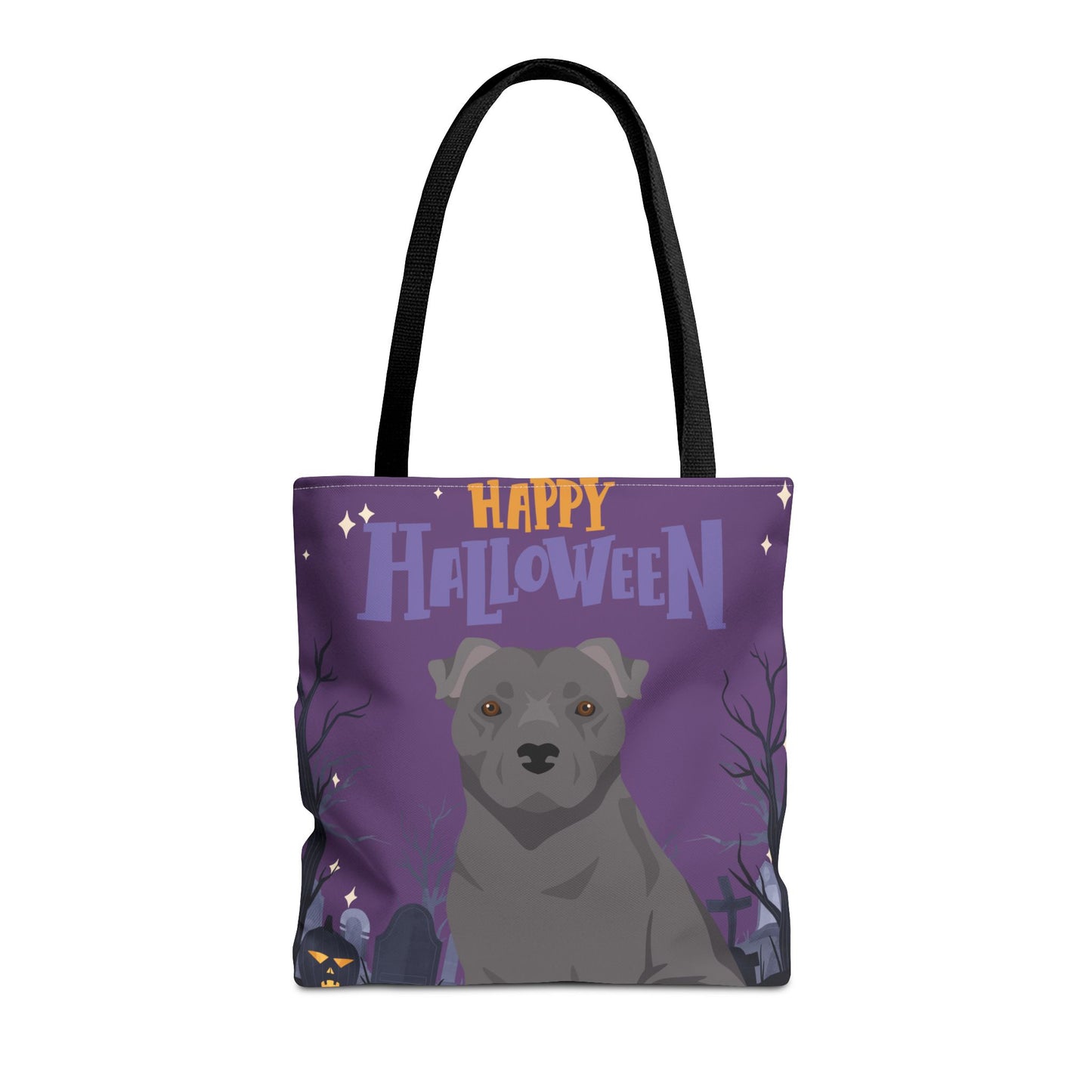 Staffordshire Bull Terrier Dog Happy Halloween Tote Bag 16x16
