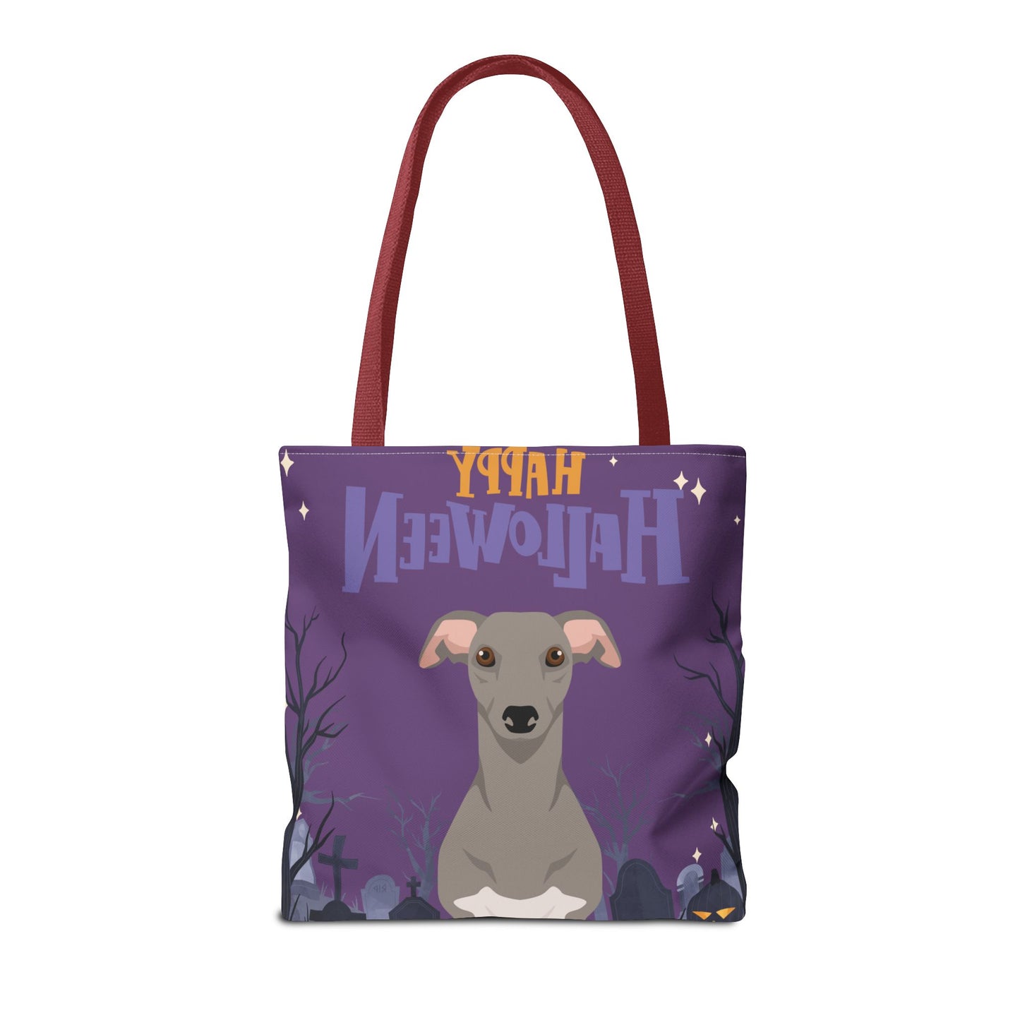Whippet Dog Happy Halloween Tote Bag 16x16