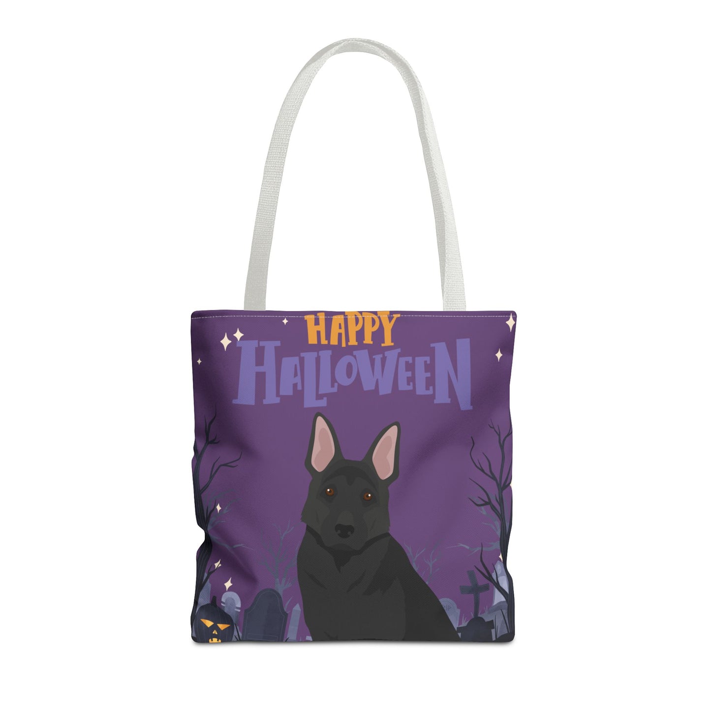German Shepherd Dog Happy Halloween Tote Bag 16x16