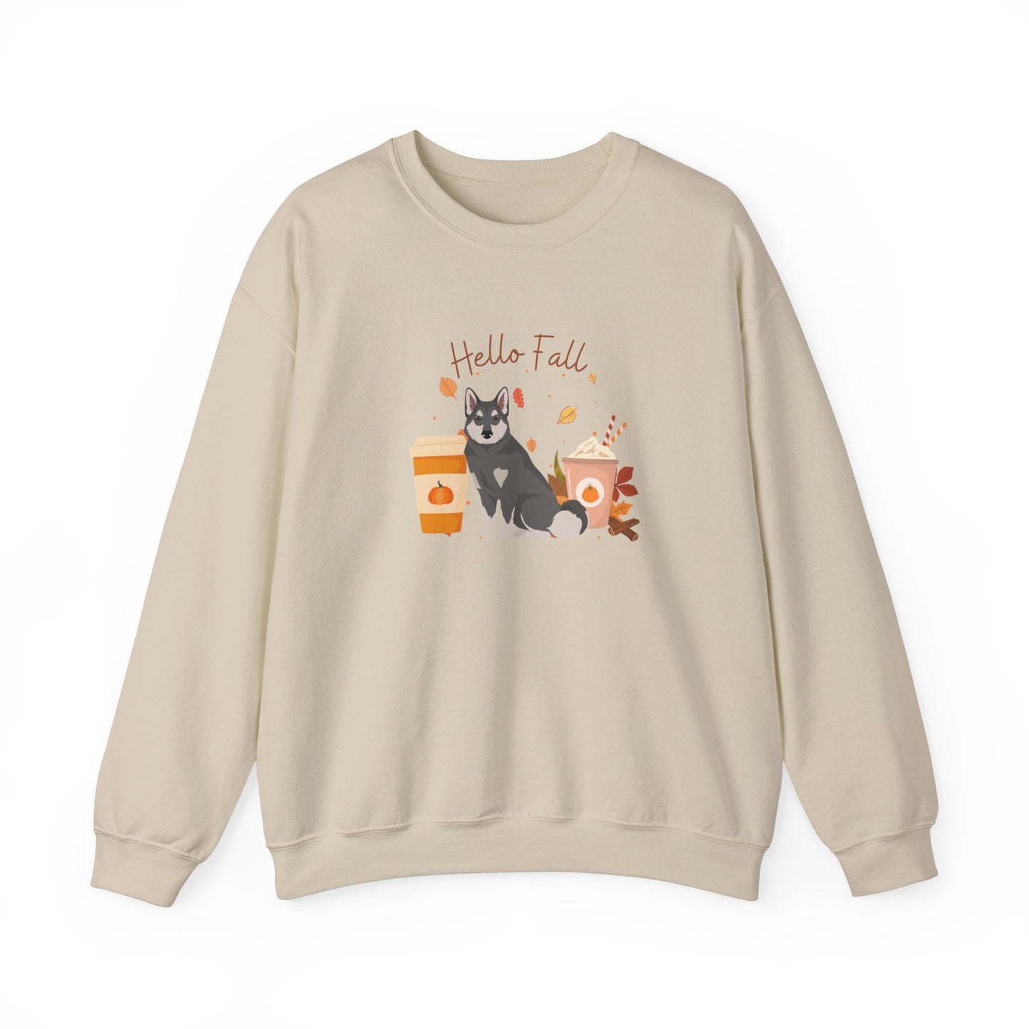 East Siberian Laika Dog Fall Unisex Heavy Blend Crewneck Sweatshirt
