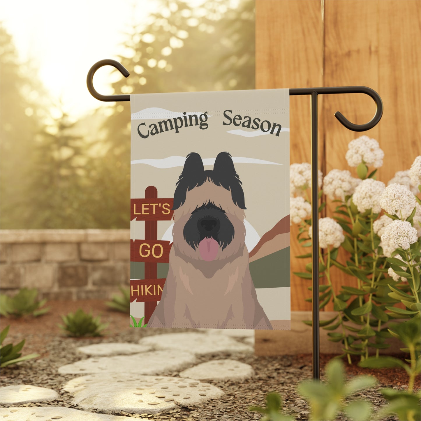 Briard Dog Camping Garden Flag