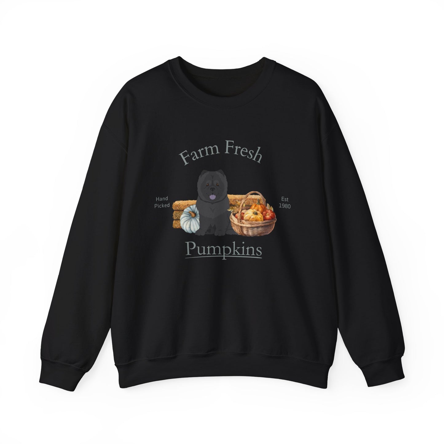 Chow Chow Dog Fall Farm Fresh Unisex Heavy Blend Crewneck Sweatshirt