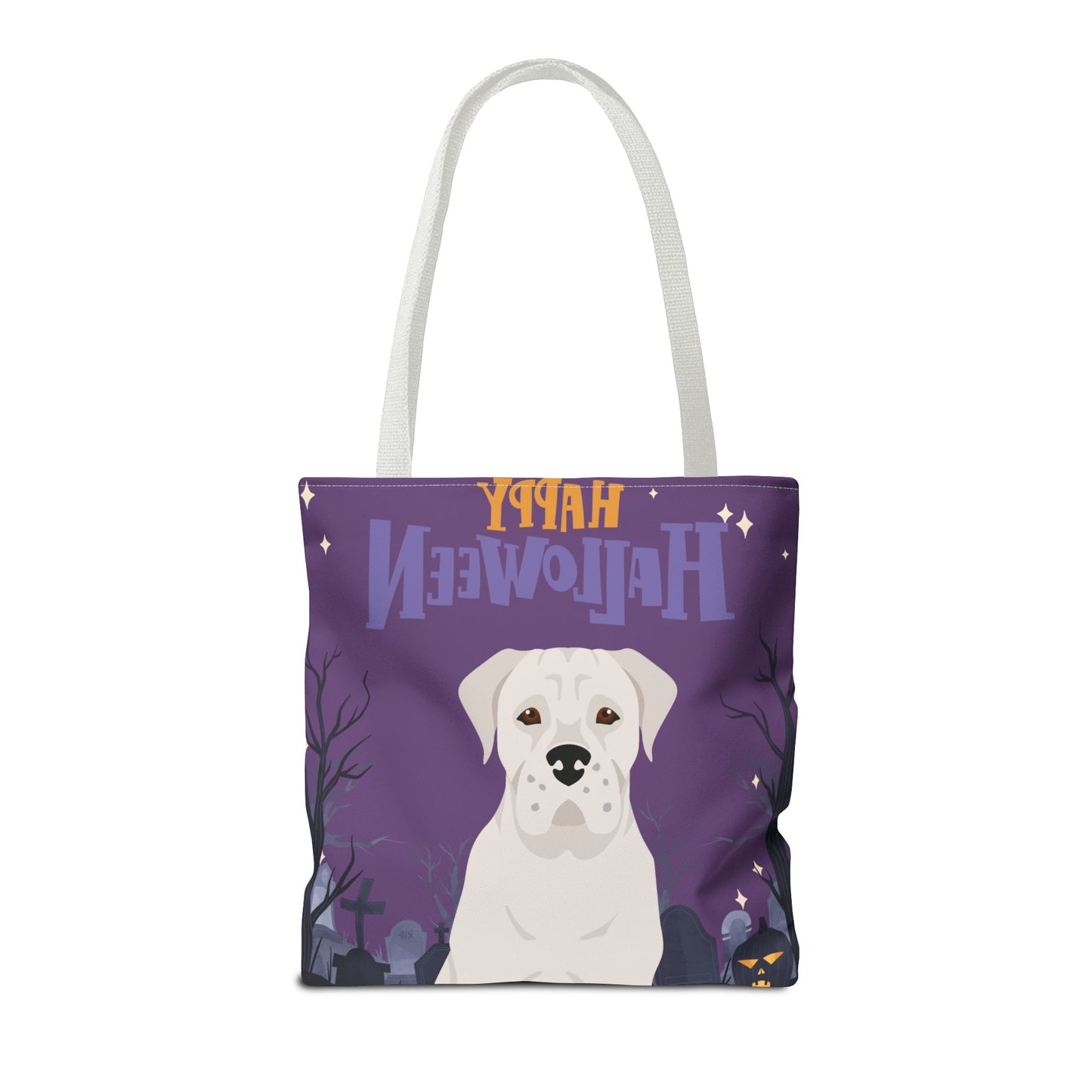 Dogo Argentino Dog Happy Halloween Tote Bag 16x16