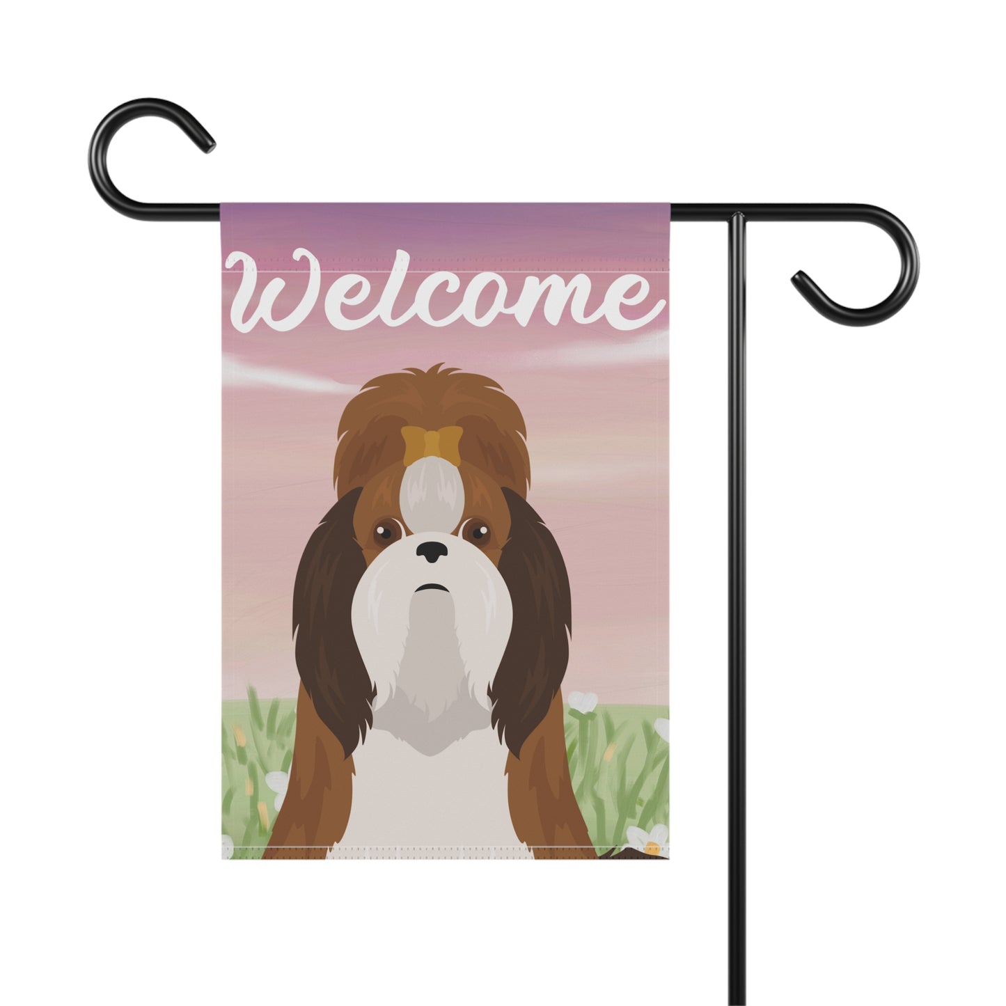 Shih Tzu Dog Welcome Garden Flag