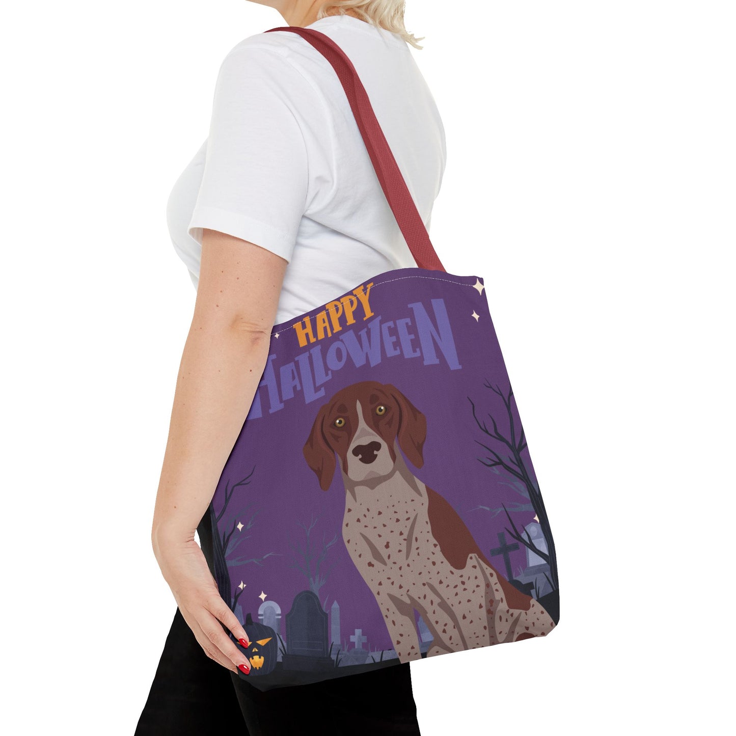 German Shorthaired Pointer Dog Happy Halloween Tote Bag 16x16