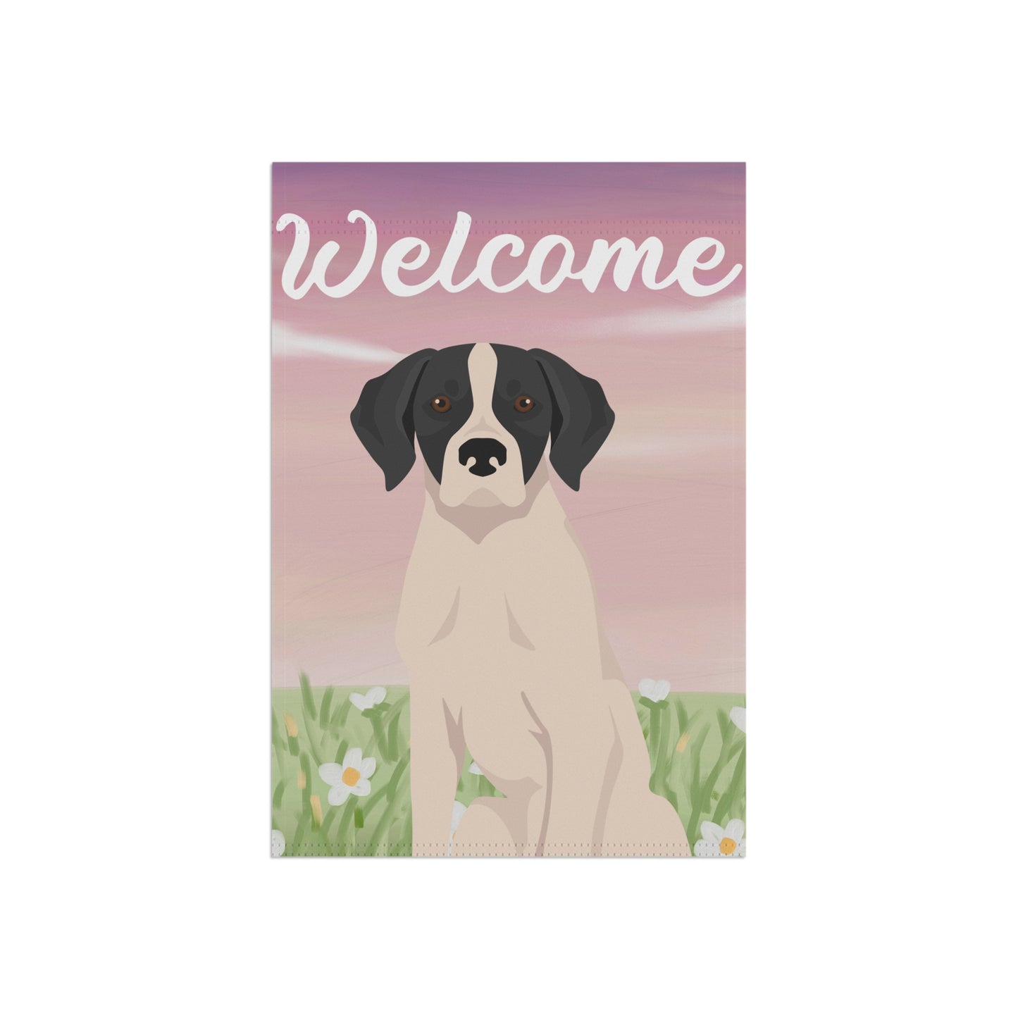 Pointer Dog Welcome Garden Flag