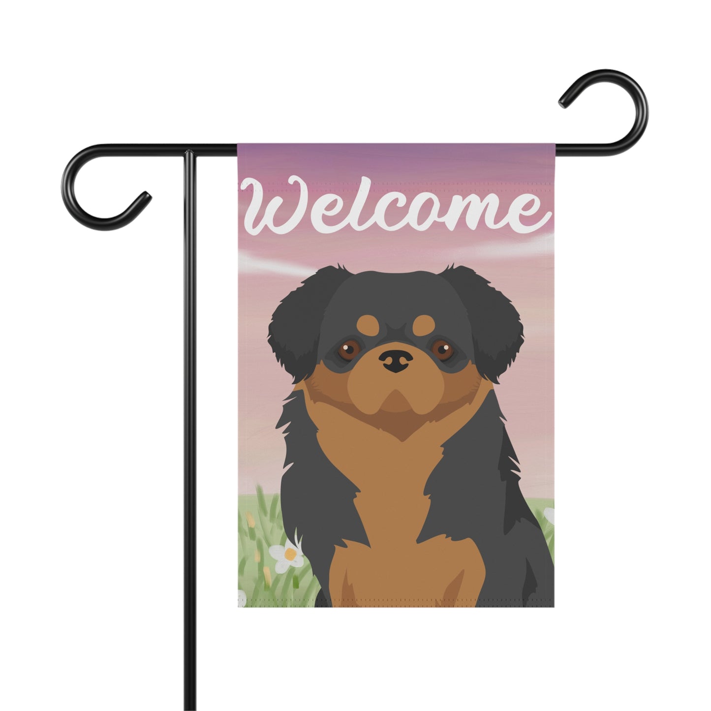 Tibetan Spaniel Dog Welcome Garden Flag