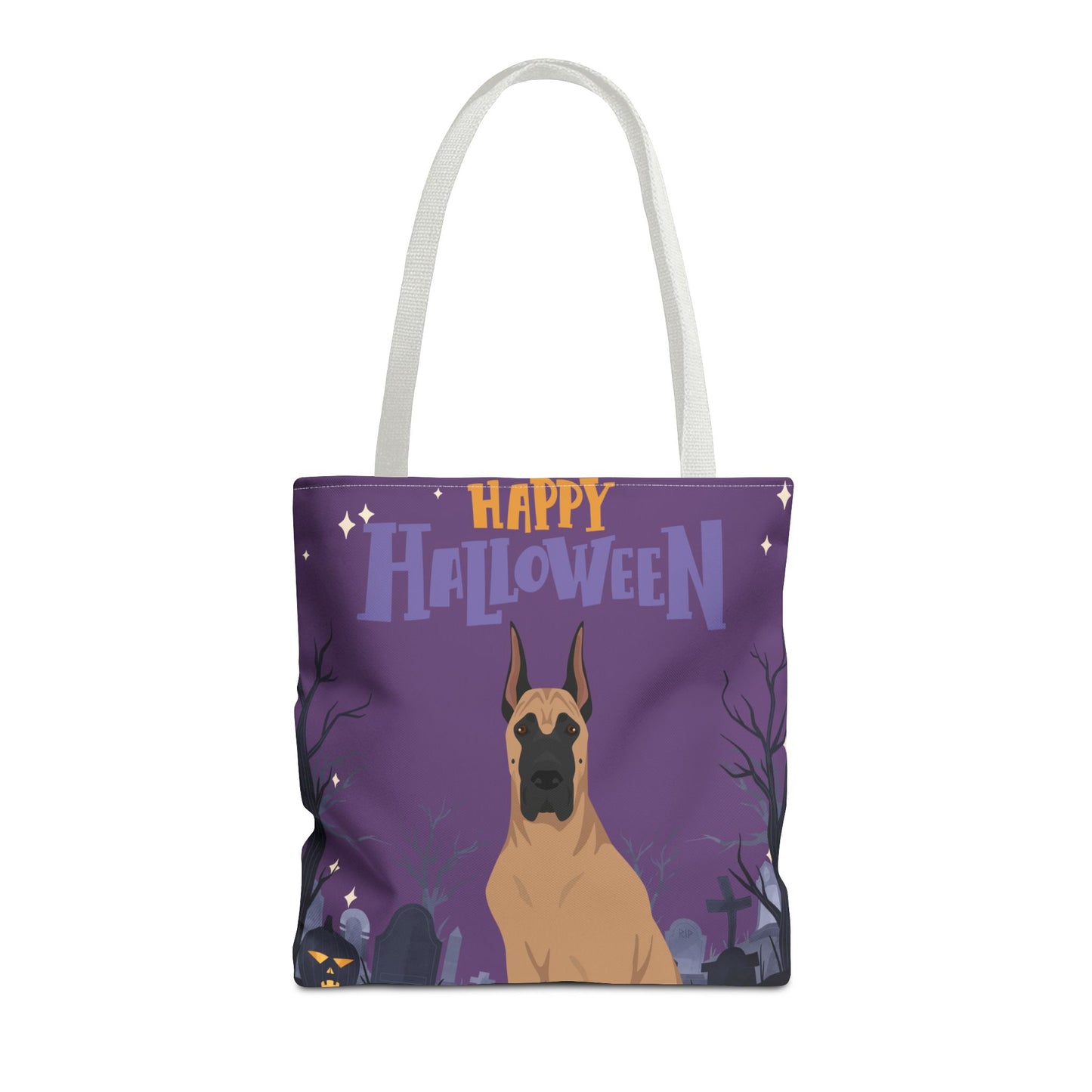 Great Dane Dog Happy Halloween Tote Bag 16x16