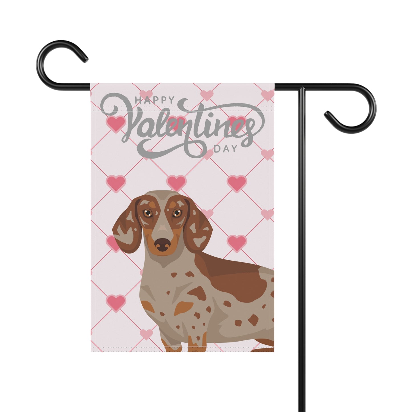 Dachshund Dog Valentines Day Garden Flag