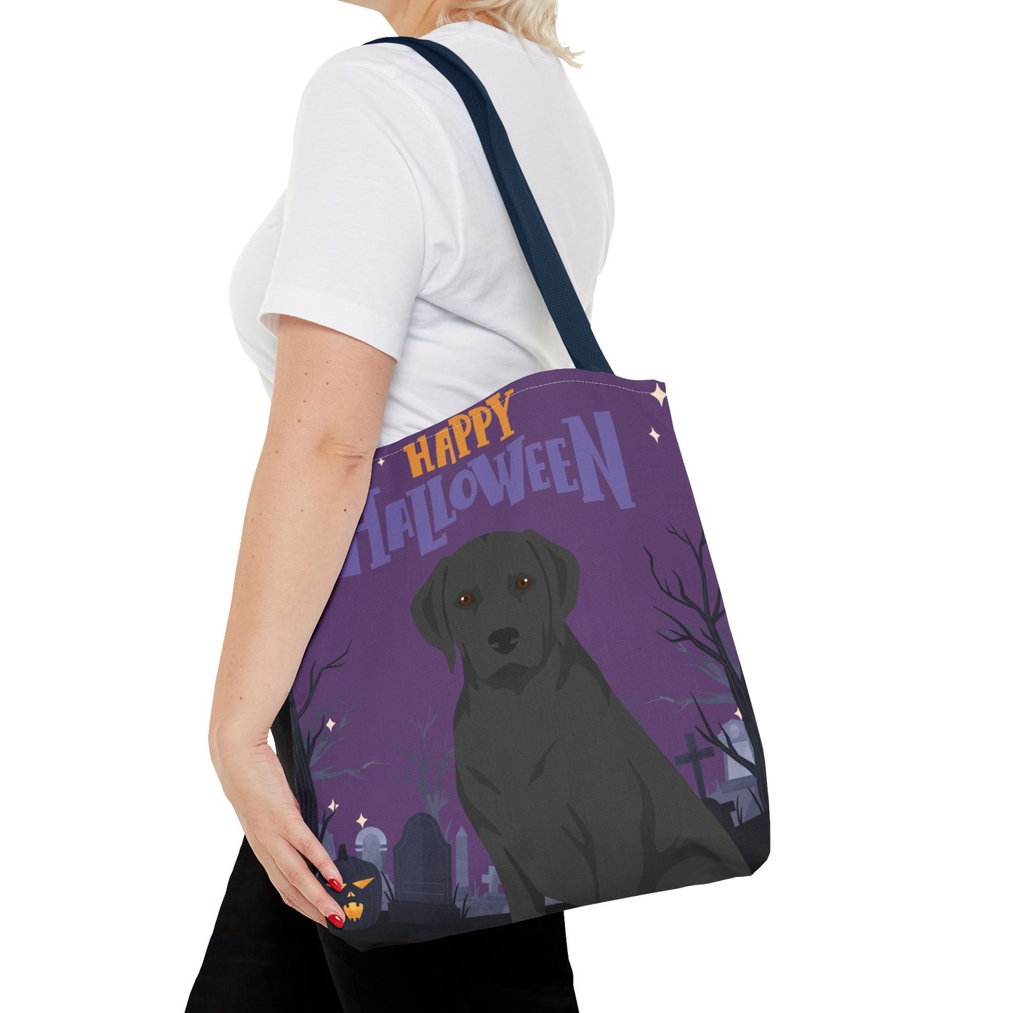 Labrador Retriever Dog Happy Halloween Tote Bag 16x16