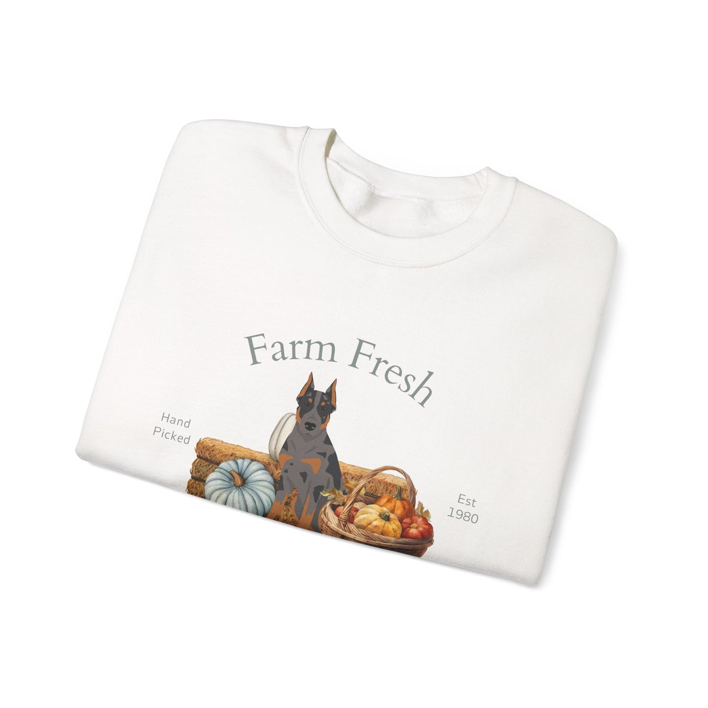 Beauceron Dog Fall Farm Fresh Unisex Heavy Blend Crewneck Sweatshirt