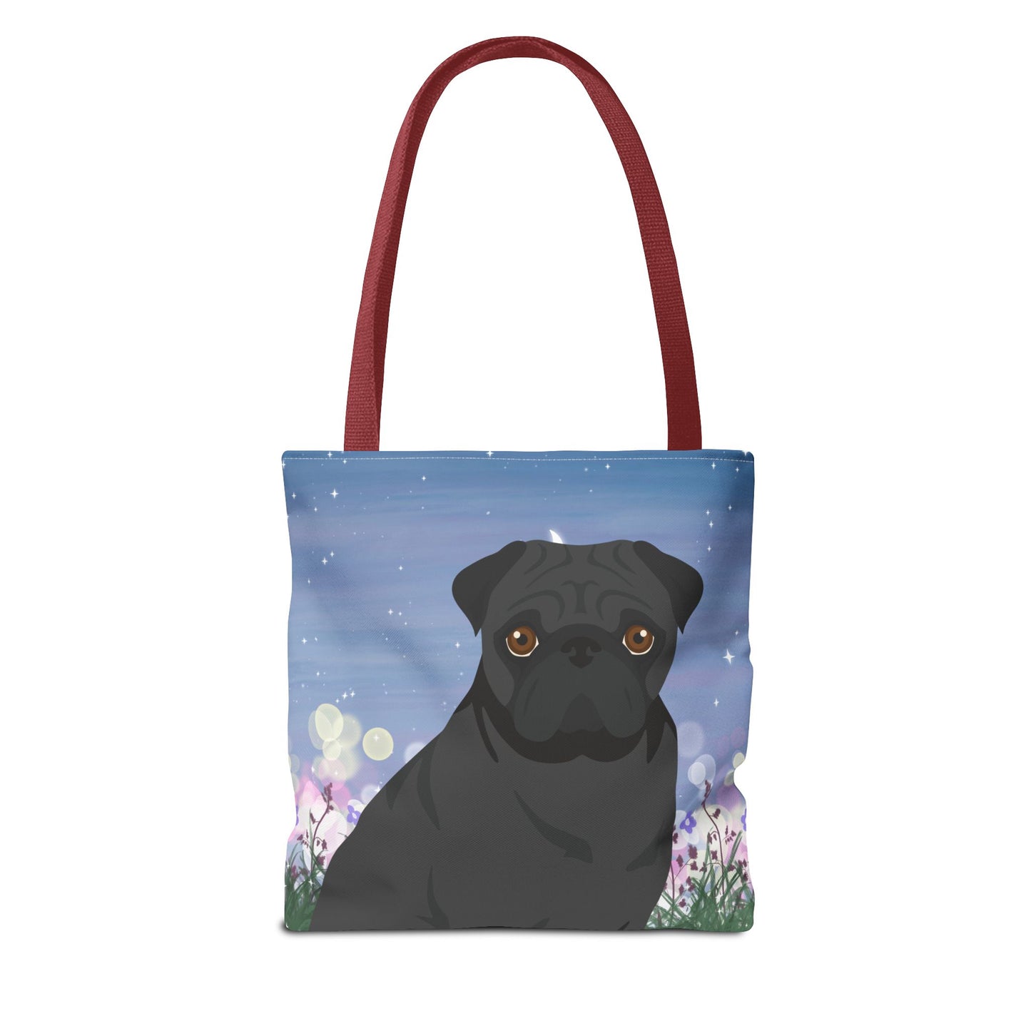 Pug Dog Tote Bag 13x13
