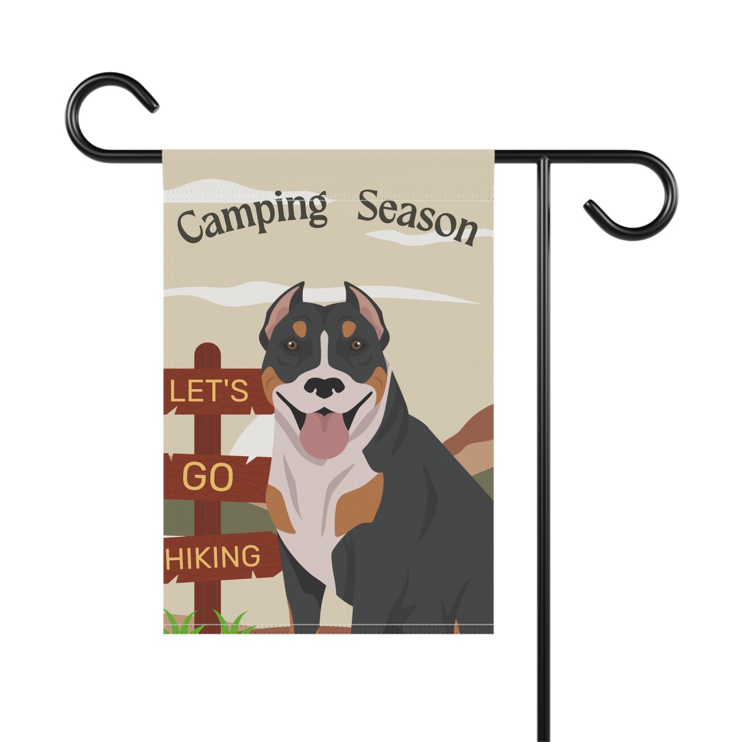 Pit Bull Dog Camping Garden Flag