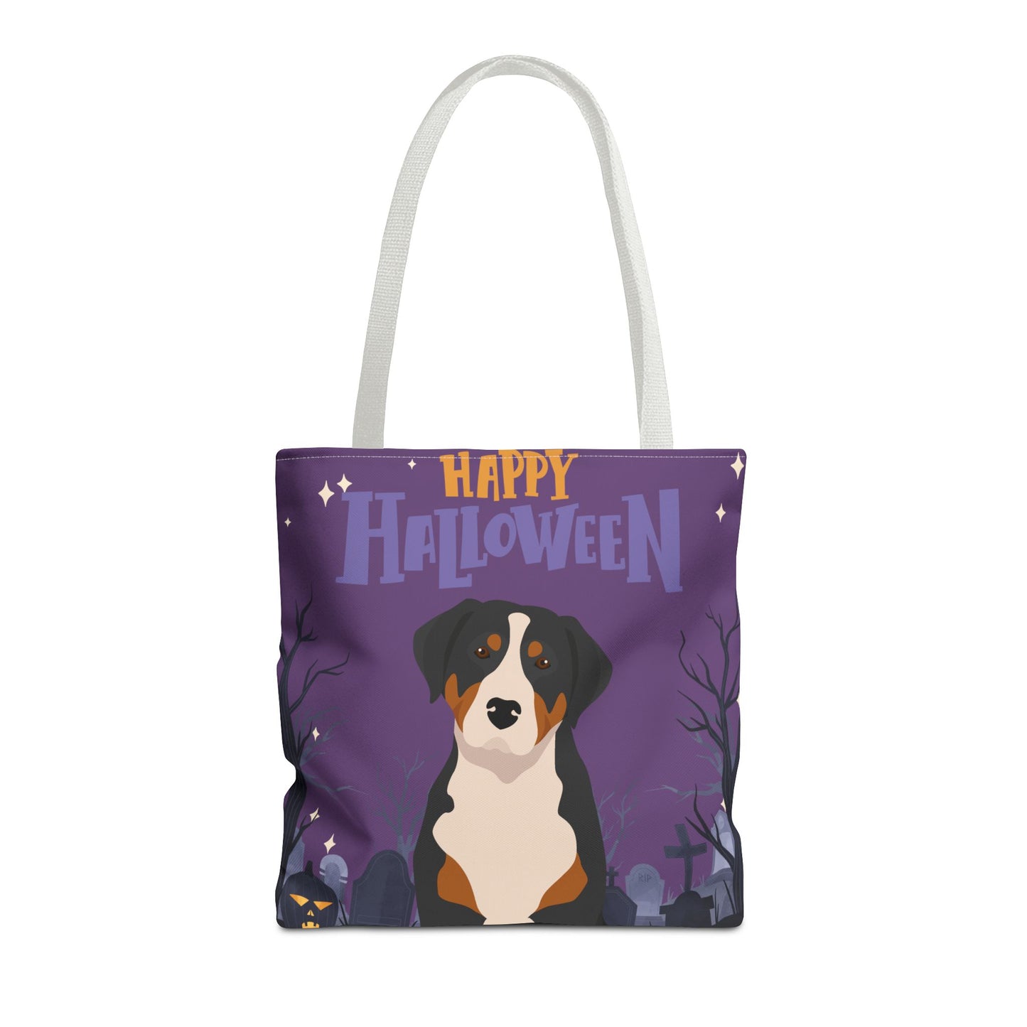 Greater Swiss Mountain Dog Dog Happy Halloween Tote Bag 16x16