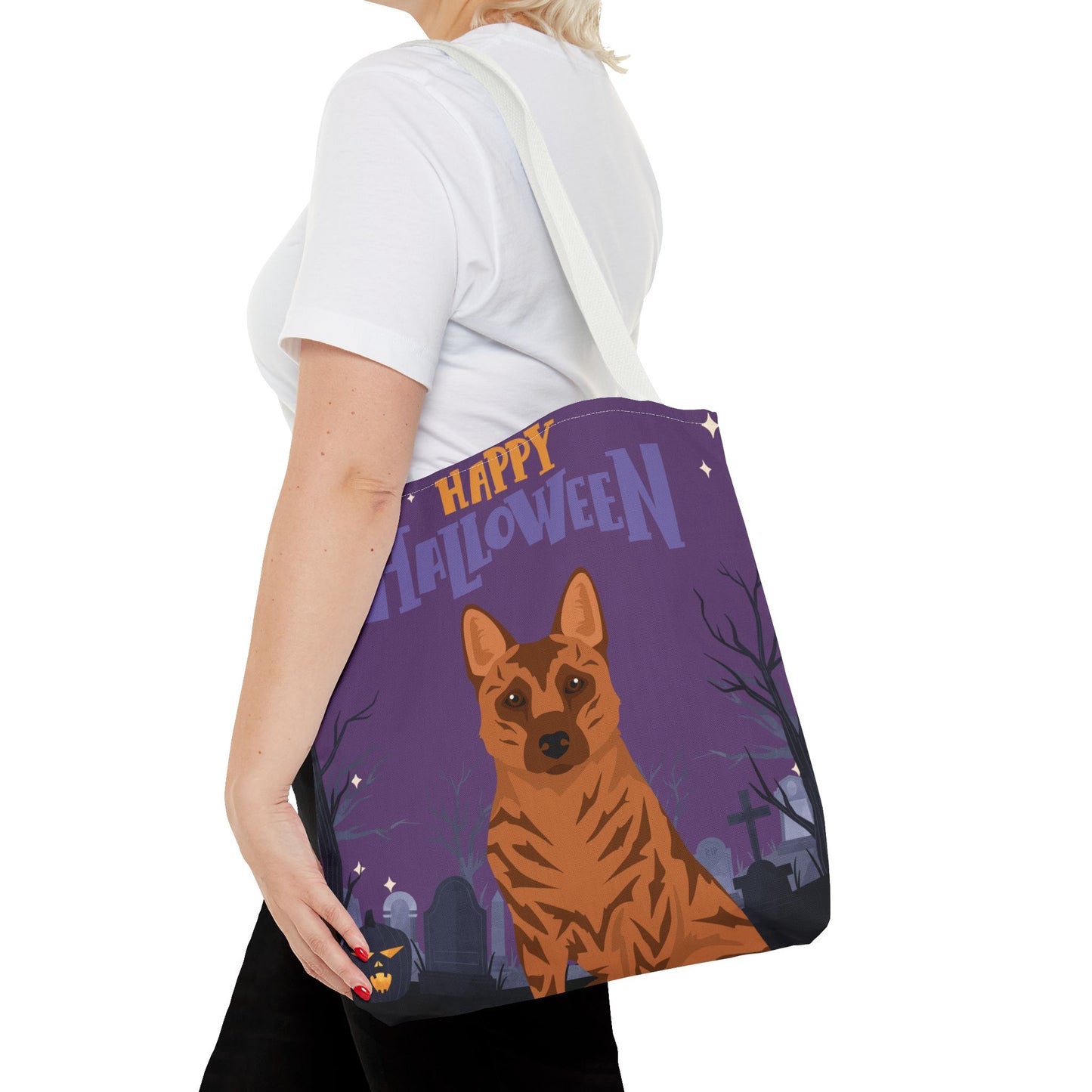 Kai Ken Dog Happy Halloween Tote Bag 16x16