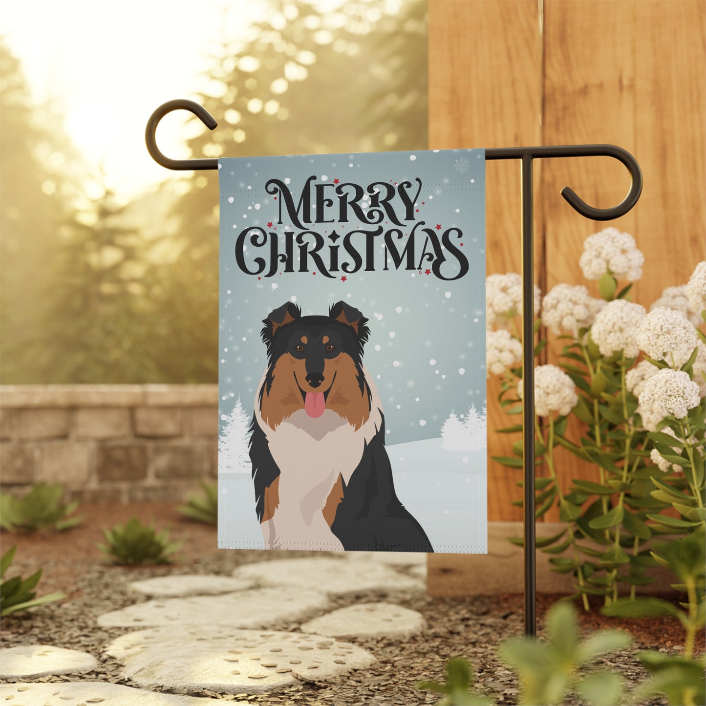 Collie Dog Garden Flag