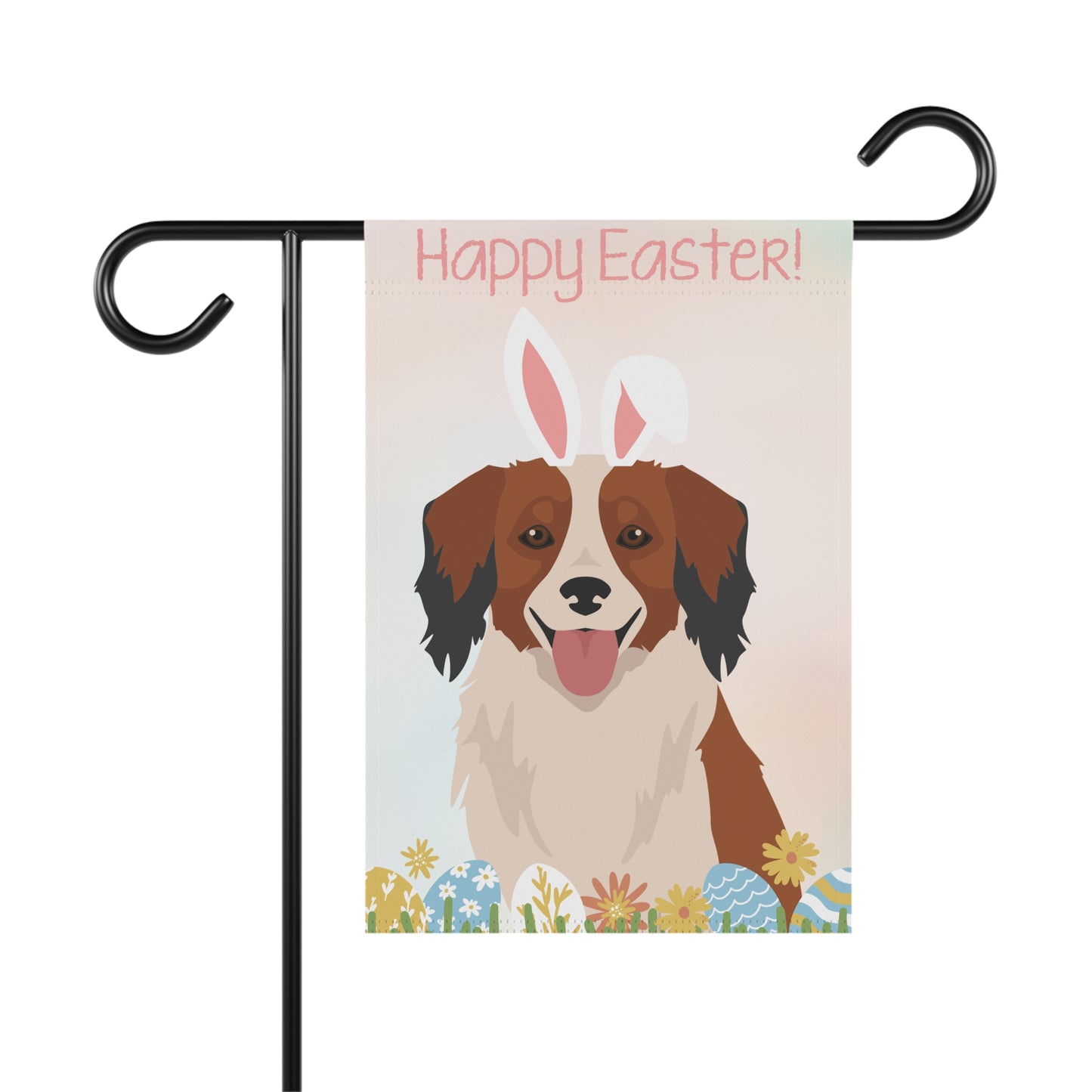 Kooikerhondje Dog Happy Easter Garden Flag