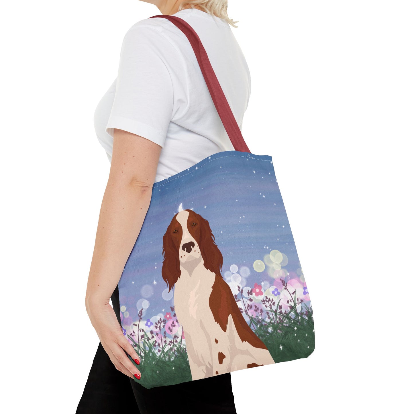 Irish R&W Setter Dog Tote Bag 16x16