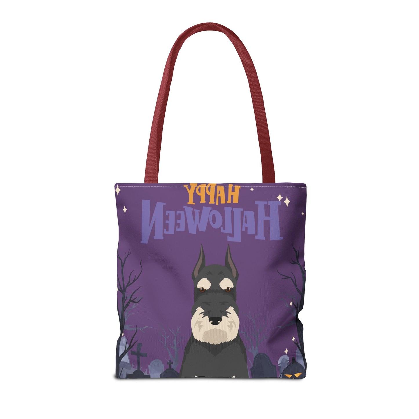 Schnauzer Dog Happy Halloween Tote Bag 16x16