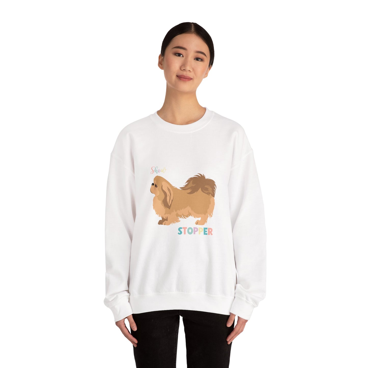 Pekingese Dog Unisex Heavy Blend Crewneck Sweatshirt