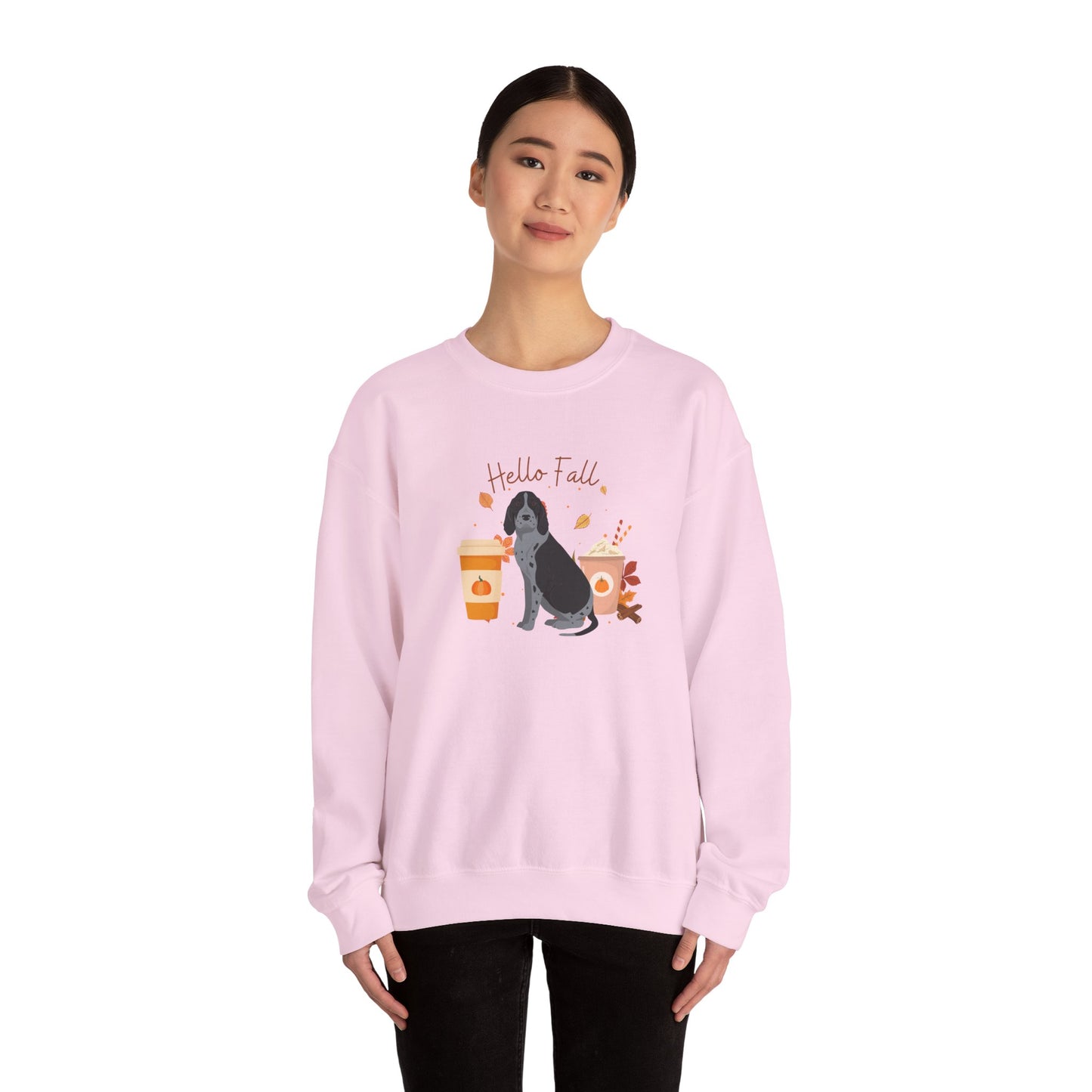 American English Coonhound Dog Fall Unisex Heavy Blend Crewneck Sweatshirt