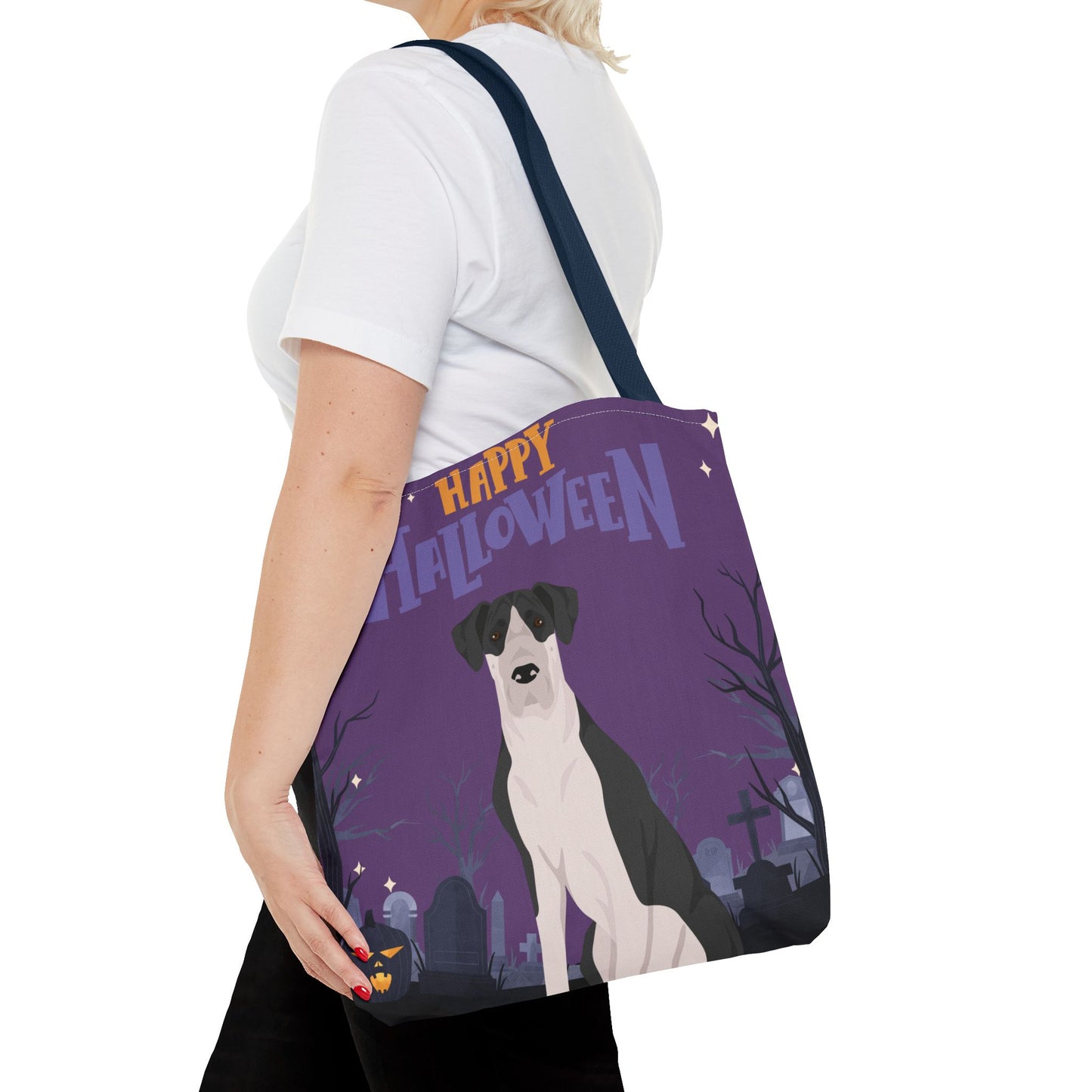Great Dane Dog Happy Halloween Tote Bag 16x16