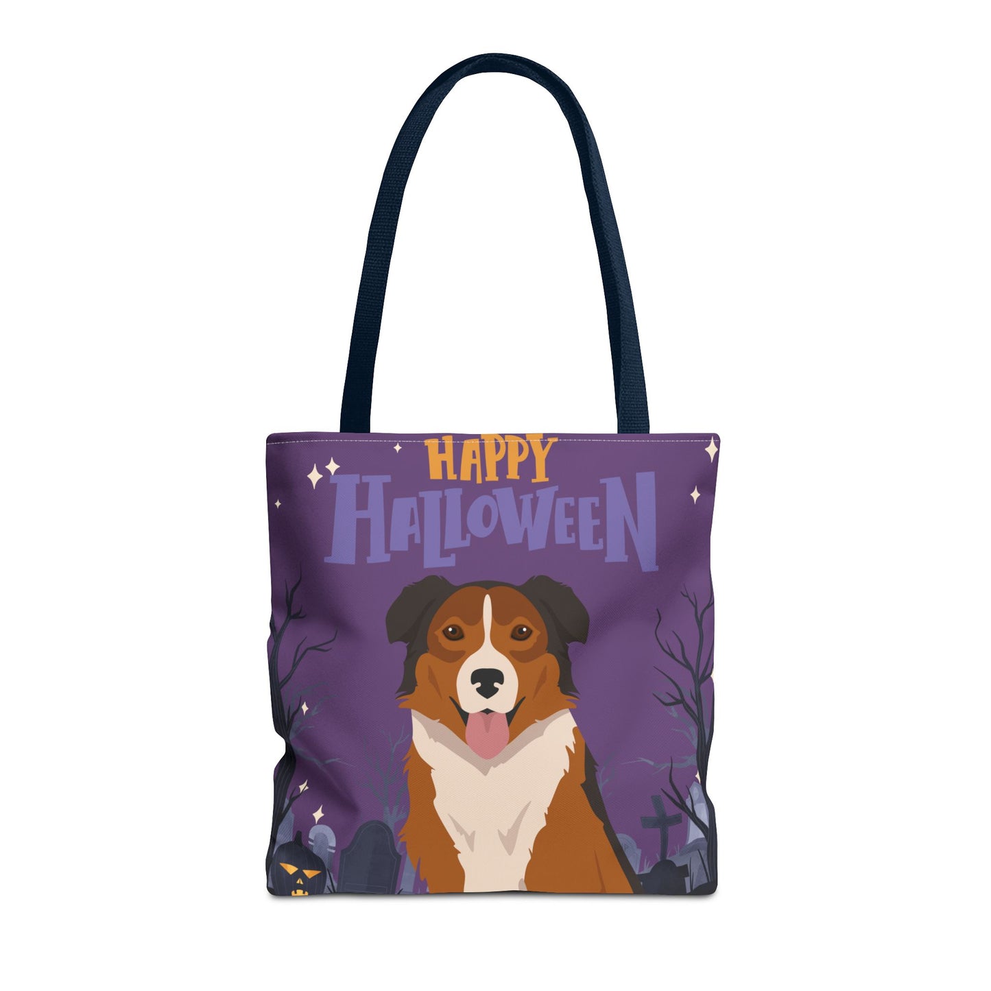 English Shepherd Dog Happy Halloween Tote Bag 16x16