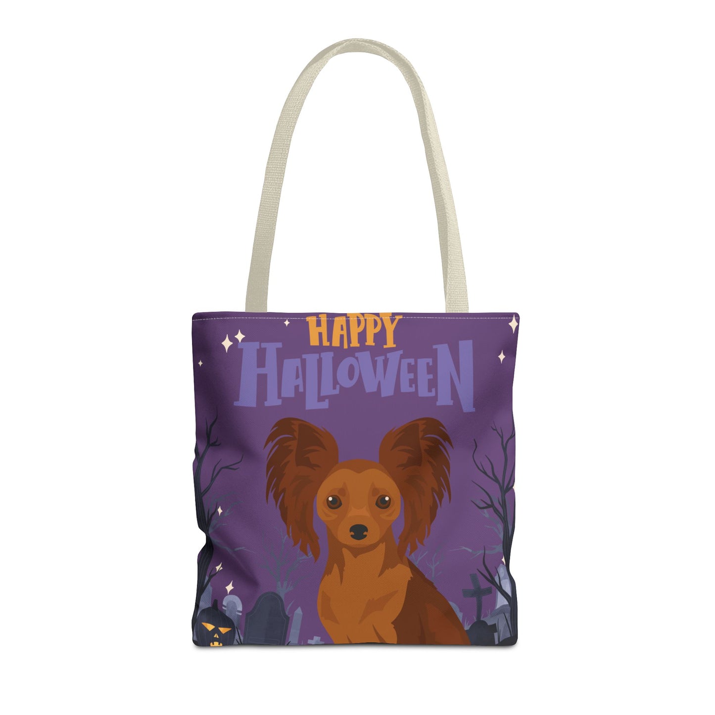 Russian Toy Terrier Dog Happy Halloween Tote Bag 16x16