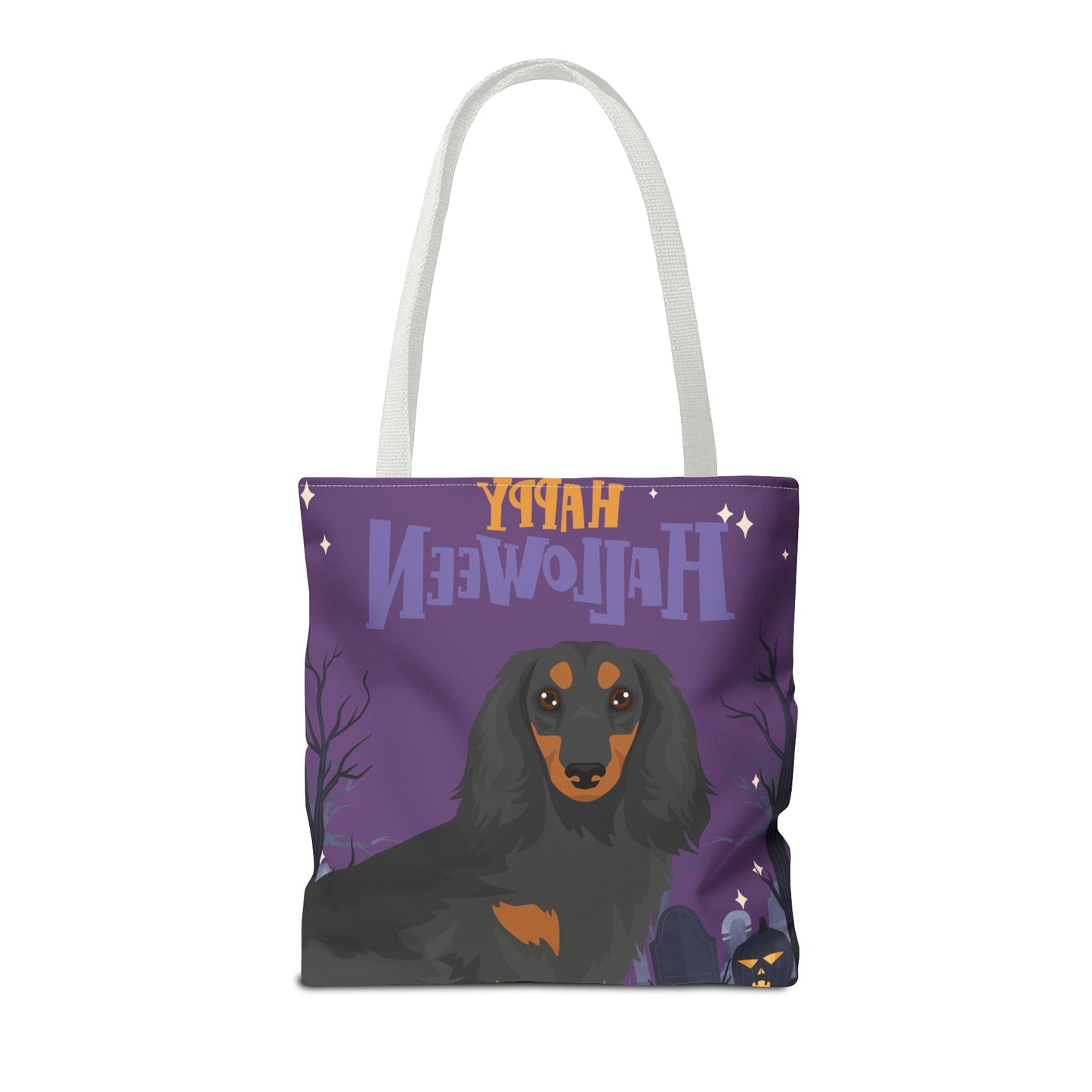 Dachshund Dog Happy Halloween Tote Bag 16x16