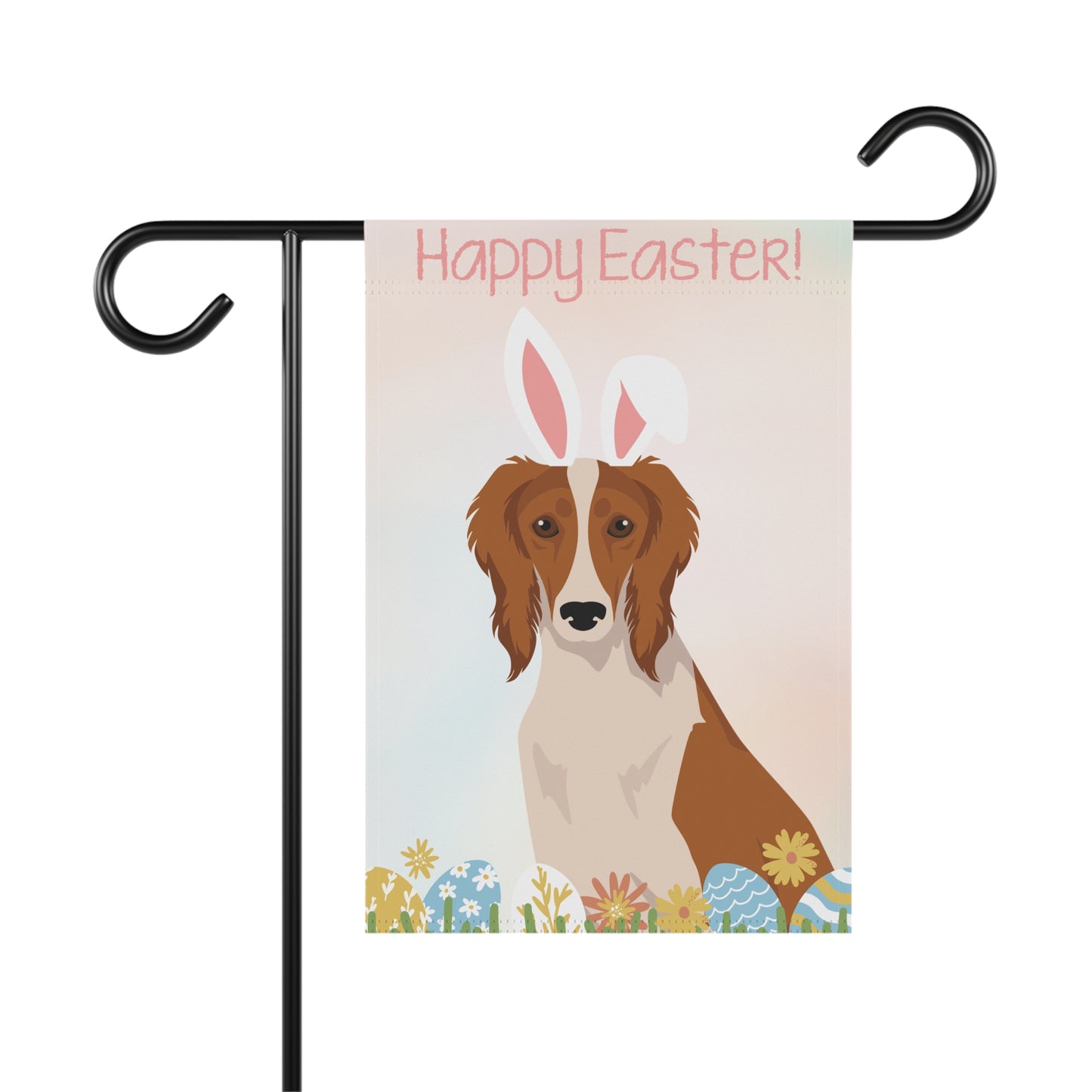 Saluki Dog Happy Easter Garden Flag