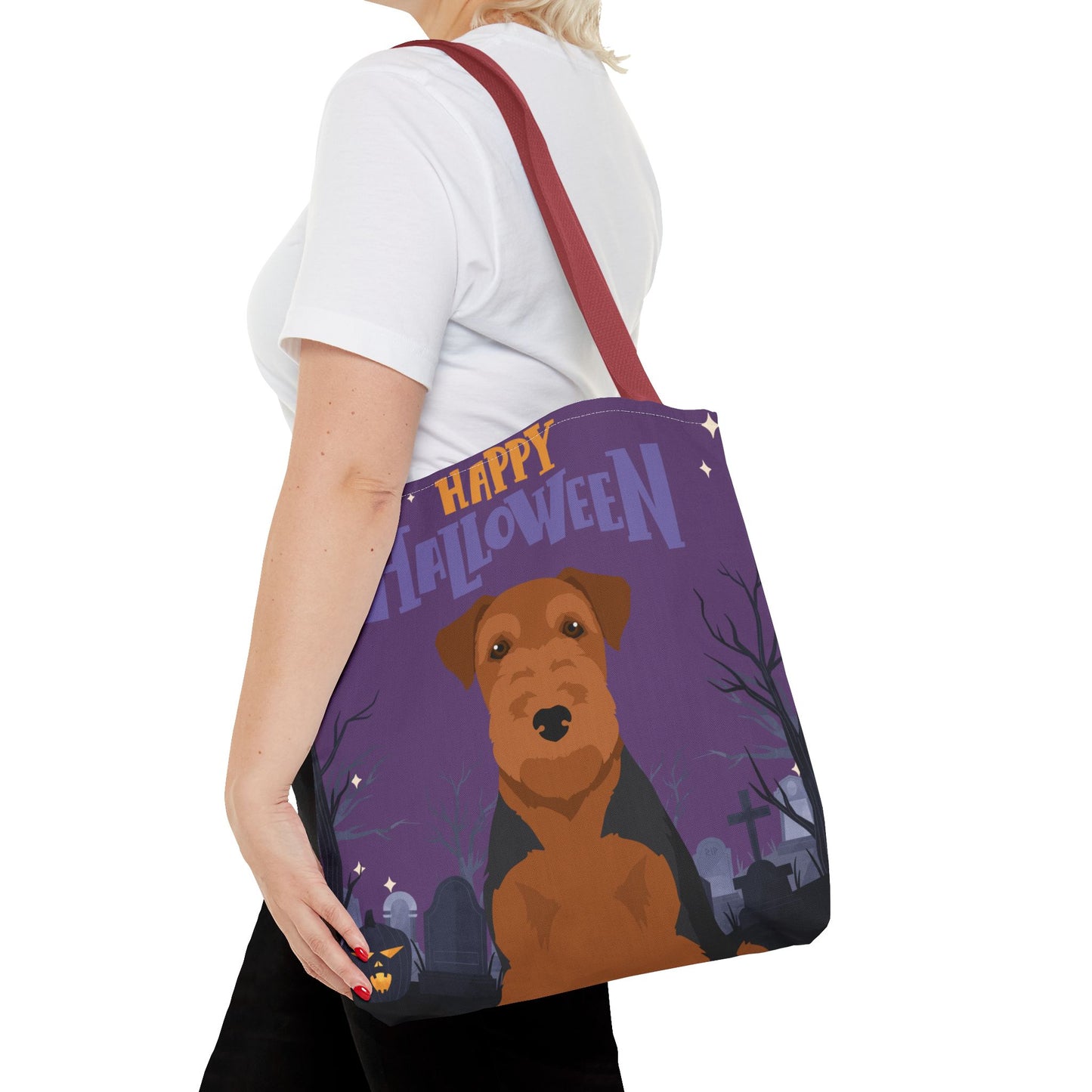 Welsh Terrier Dog Happy Halloween Tote Bag 16x16